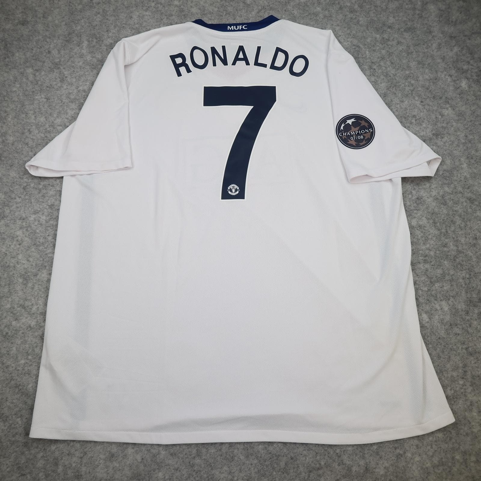 Manchester United Shirt Mens 2XL White Away 2008 2009 Nike AIG Ronaldo 7 Jersey photo 2