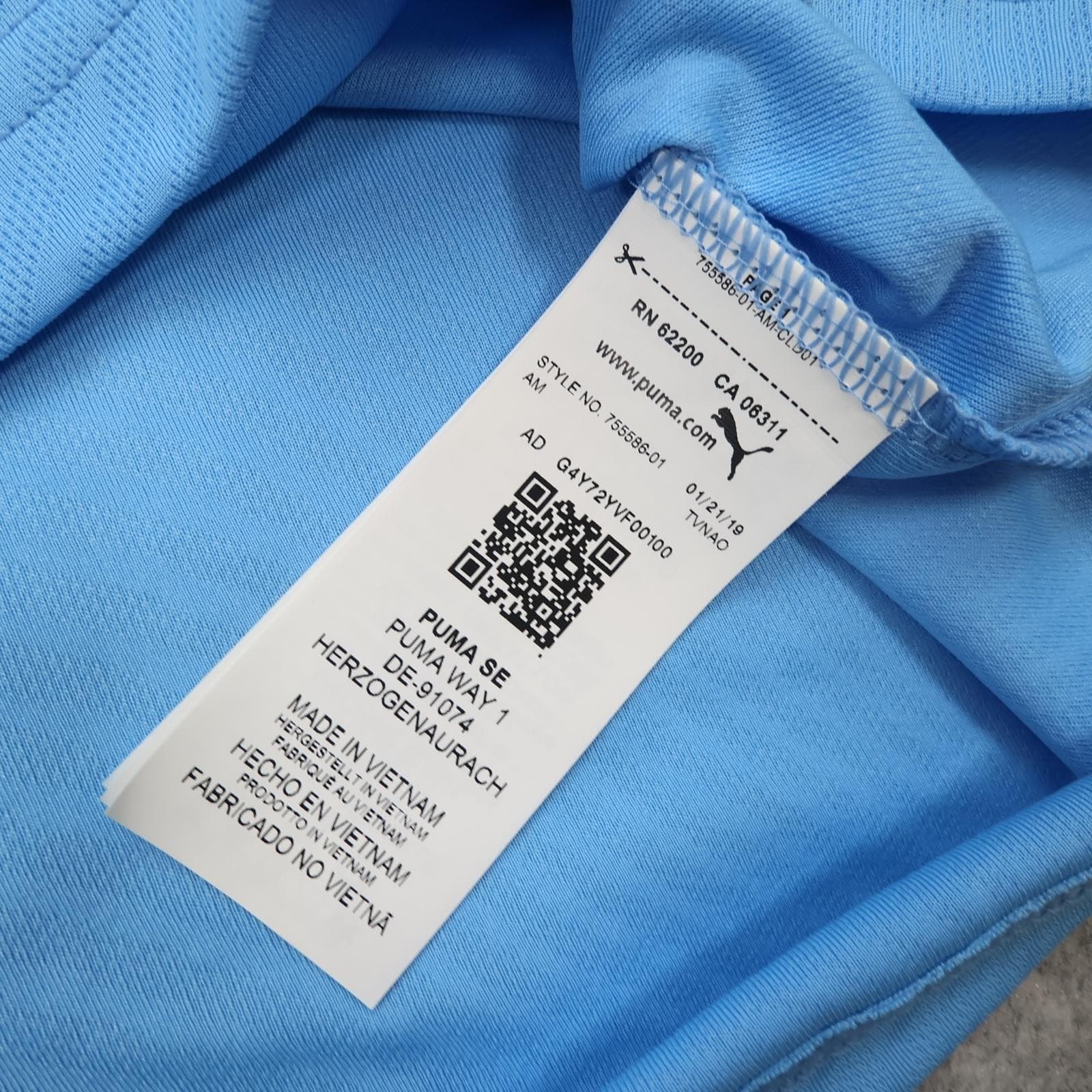 Manchester City Shirt Mens 2XL Blue Home 2019 2020 EPL Football Puma Etihad photo 8