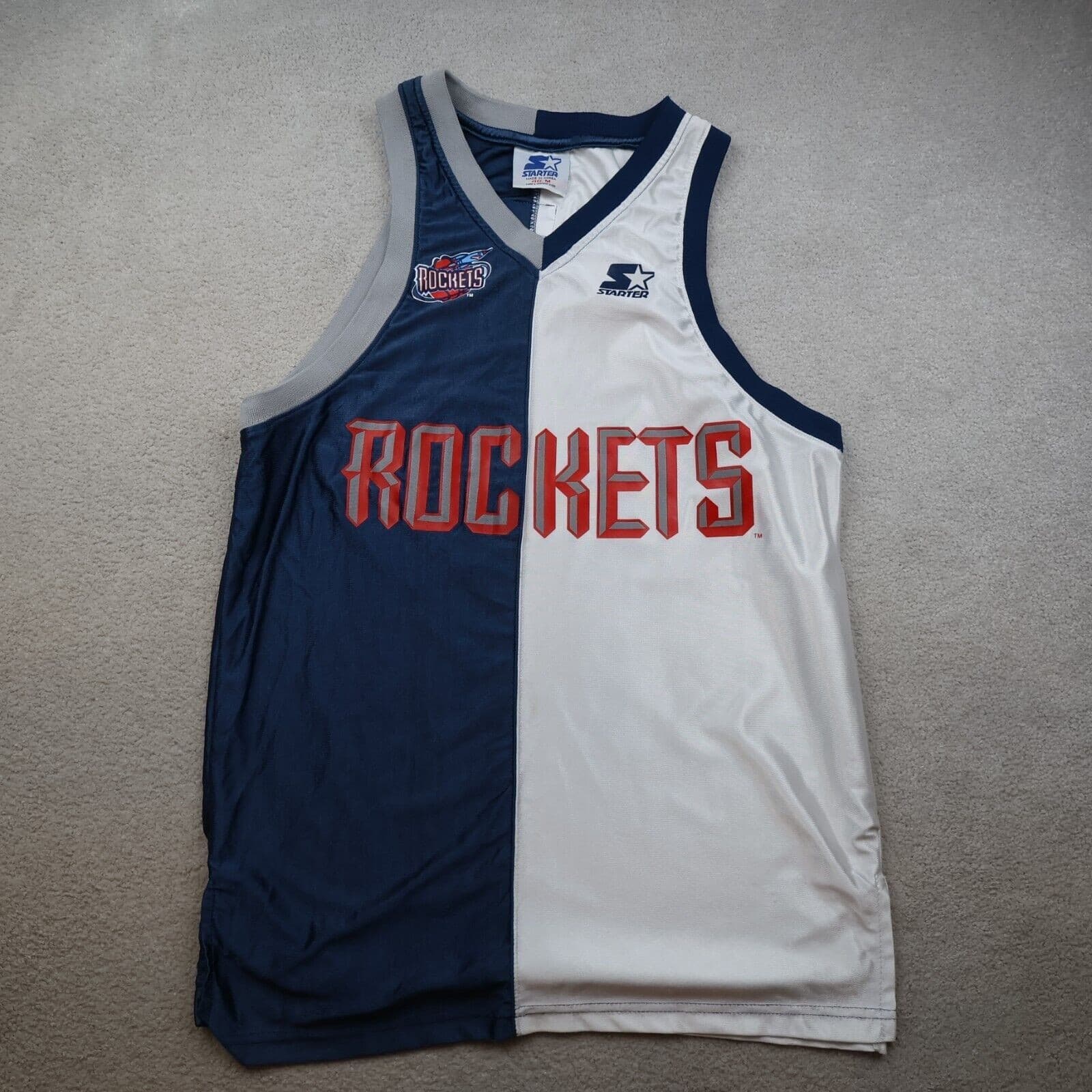 Vintage Houston Rockets Jersey Medium Starter 90s Basketball NBA 46