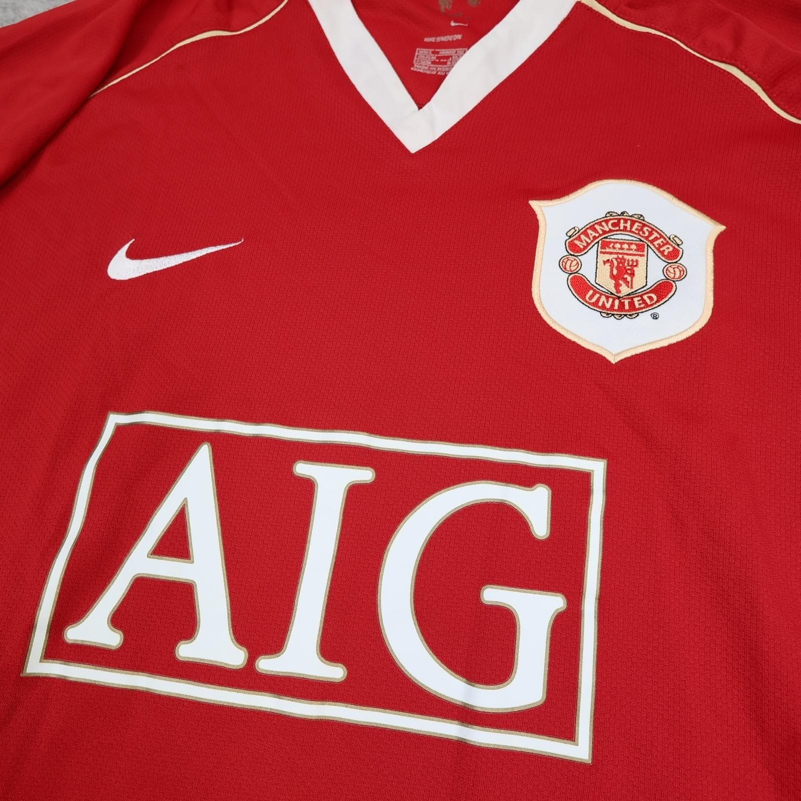 Manchester United Shirt Mens Large Red Home 2006 2007 Football Nike Ji Sung Park photo 3