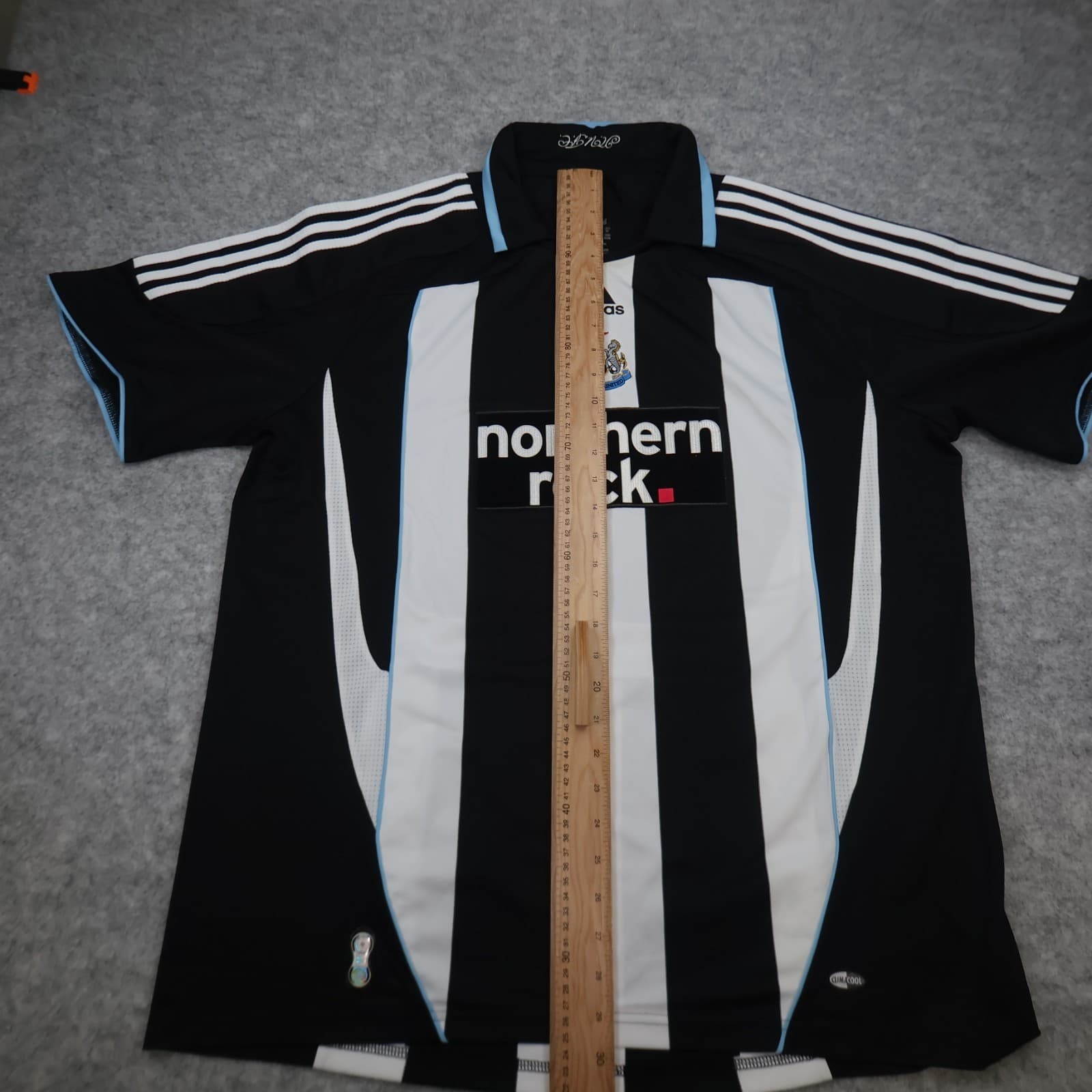 Newcastle United Shirt Extra Large Black Home Kit 2007 2009 Adidas Soccer Jersey photo 11