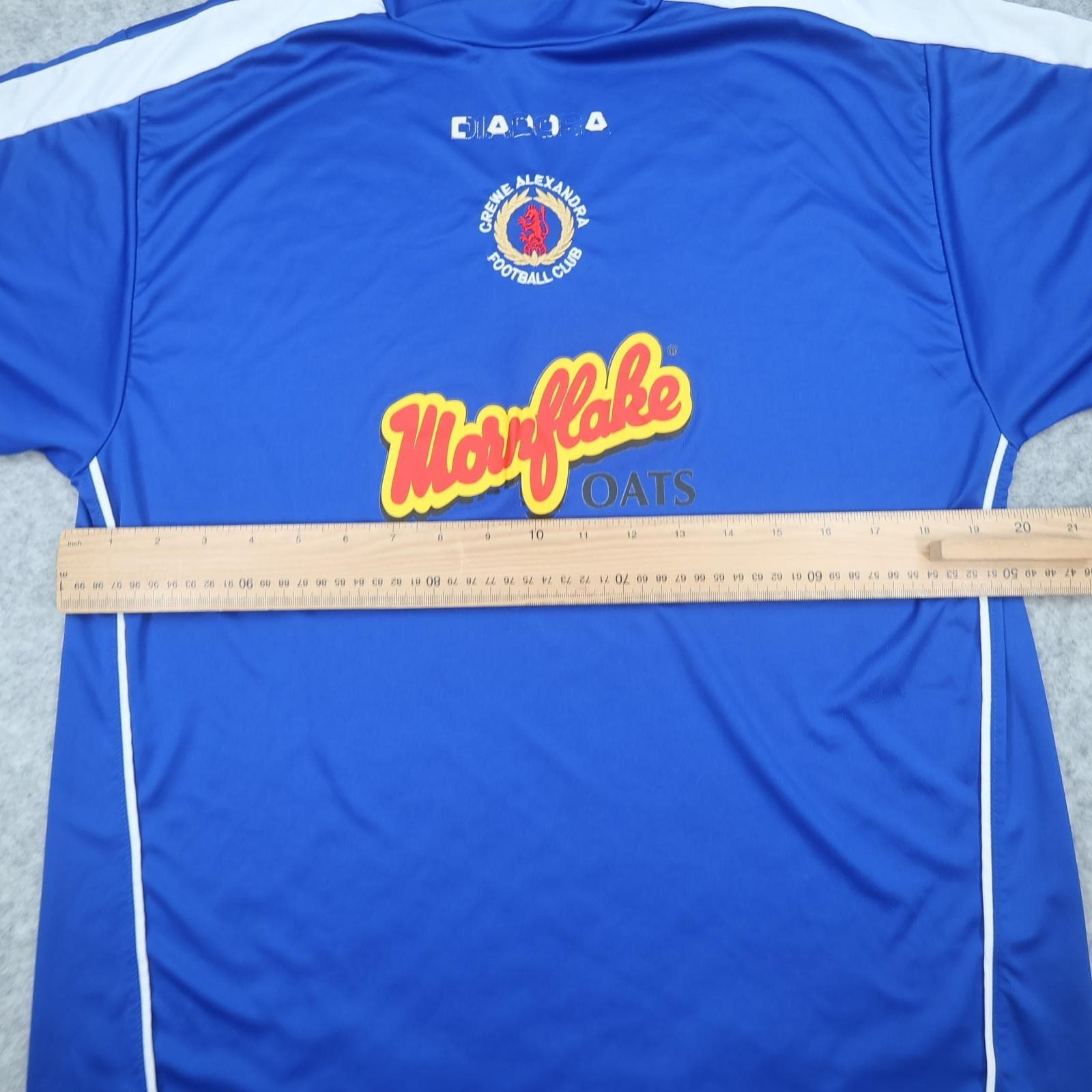 Crewe Alexandra Away Shirt Mens Medium Blue EFL 2005 2007 Diadora Mornflake Oats photo 9