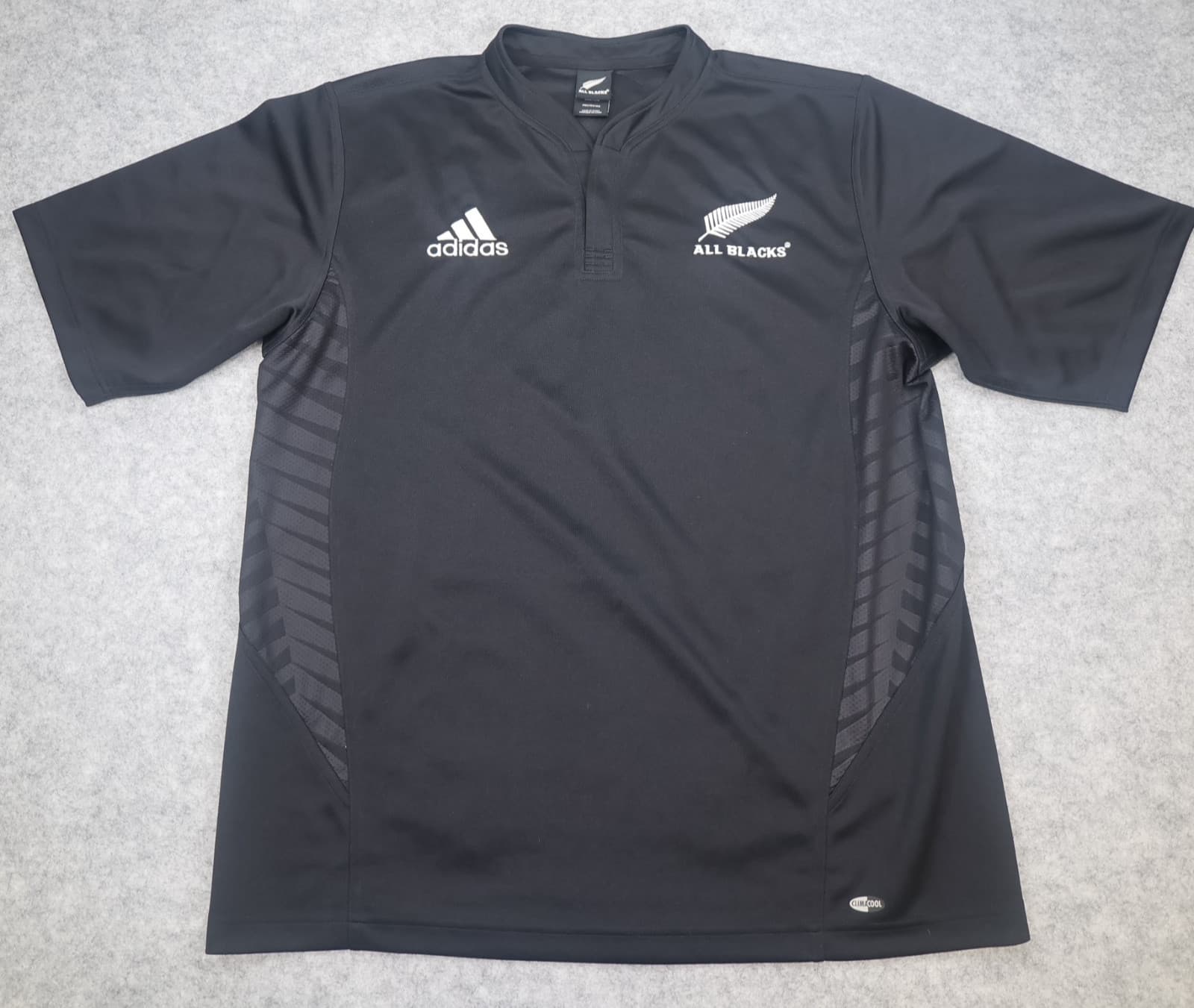 Vintage New Zealand Rugby Shirt 2XL Black Home Kit 2006 2007 Adidas Jersey