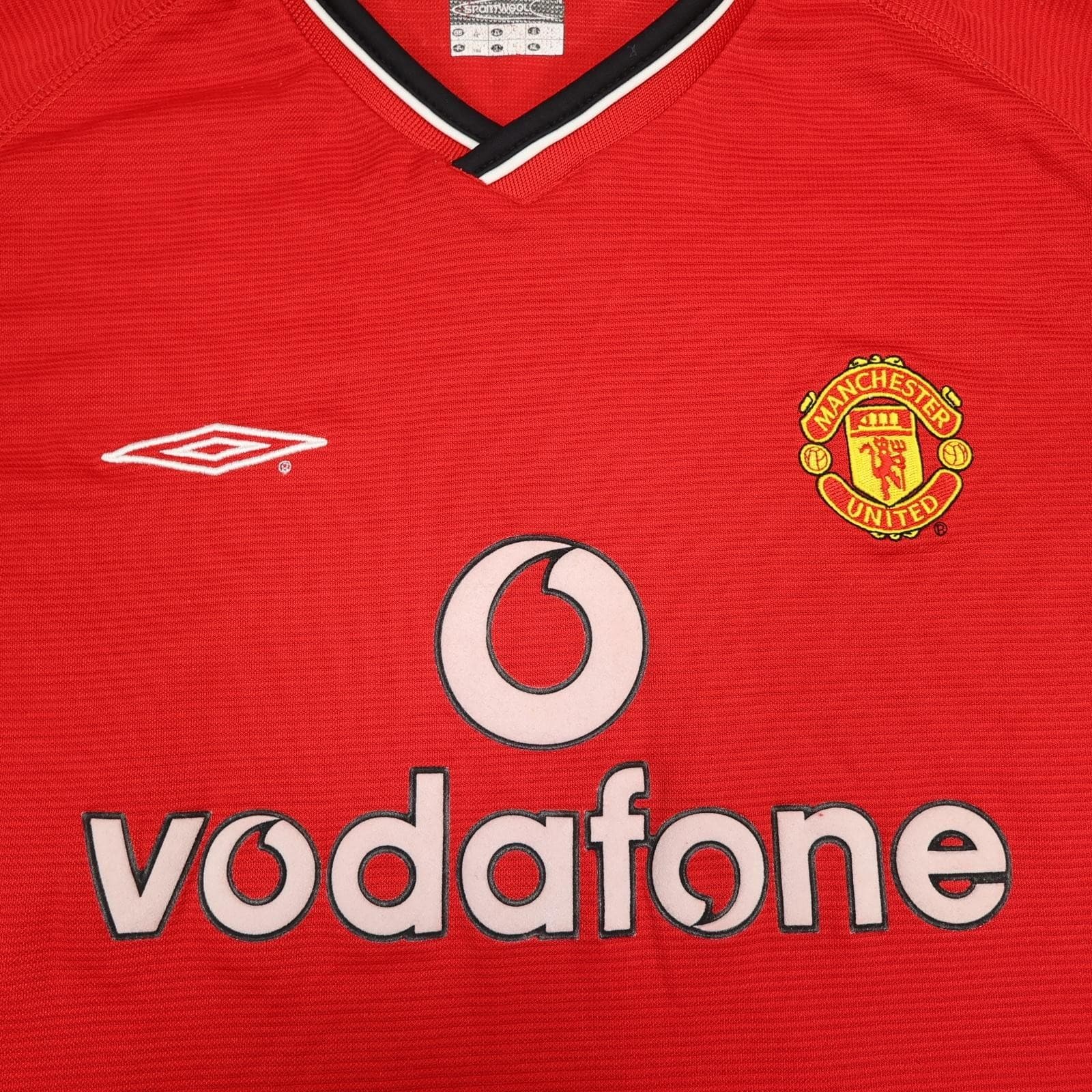 Vintage Manchester United Shirt Mens Large Red Home 2000 2002 Umbro Neville 2 photo 3