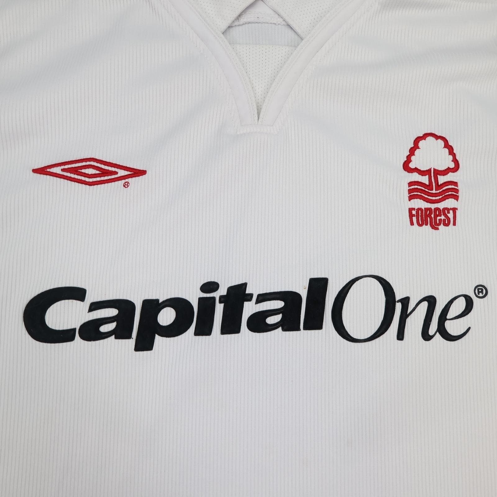 Vintage Nottingham Forest Shirt Mens XL White Away 2004 2005 Umbro Capital One photo 6