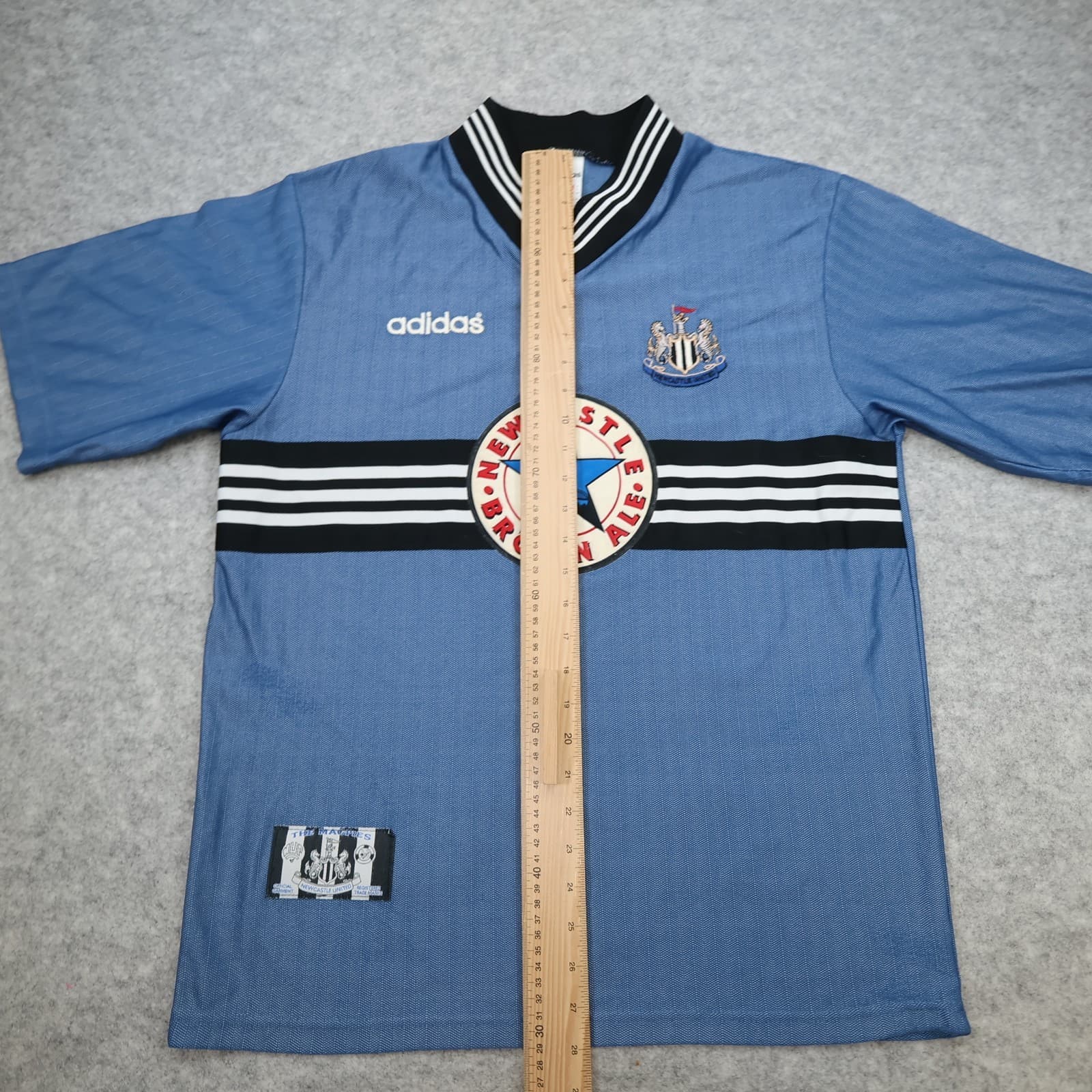 Vintage Newcastle United Shirt Large Blue Away Kit 1996 1997 Jersey Brown Ale photo 12
