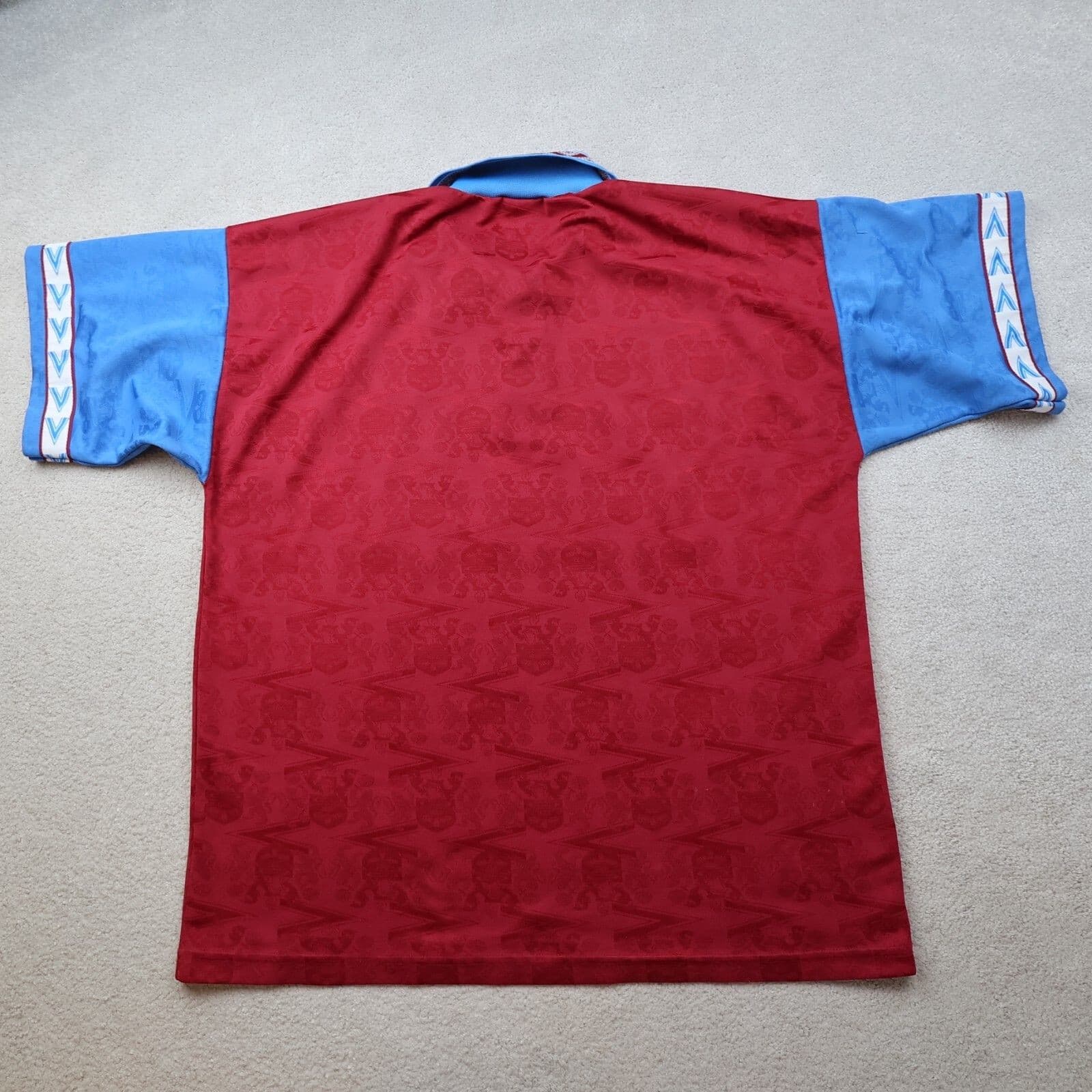 Vintage Burnley Shirt Extra Large Home Kit Mitre 1993 1994 1995 Jersey Endsleigh photo 2