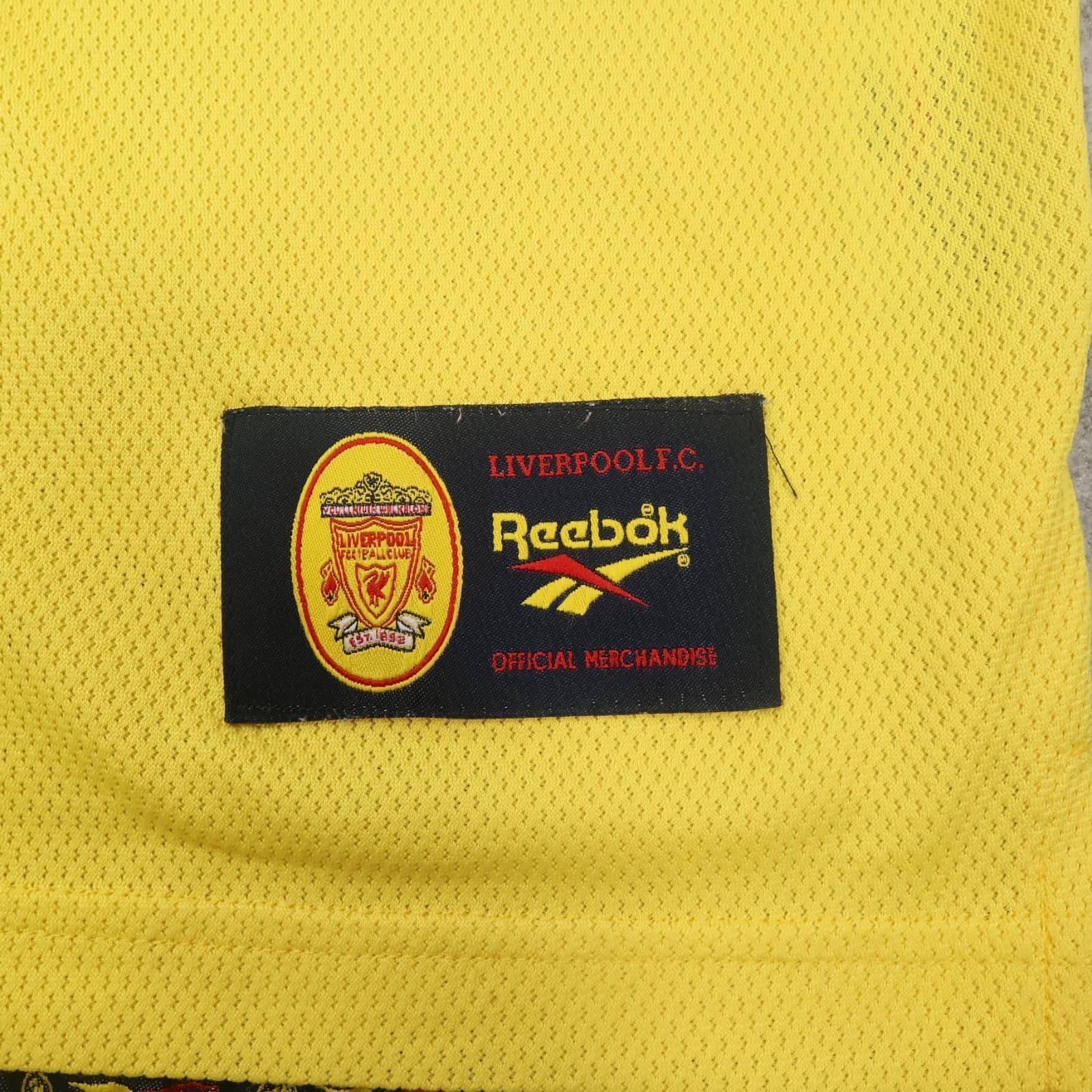 Vintage Liverpool Shirt 2XL Yellow Away Kit 1997 1999 Reebok Jersey 46/48 Fowler photo 3