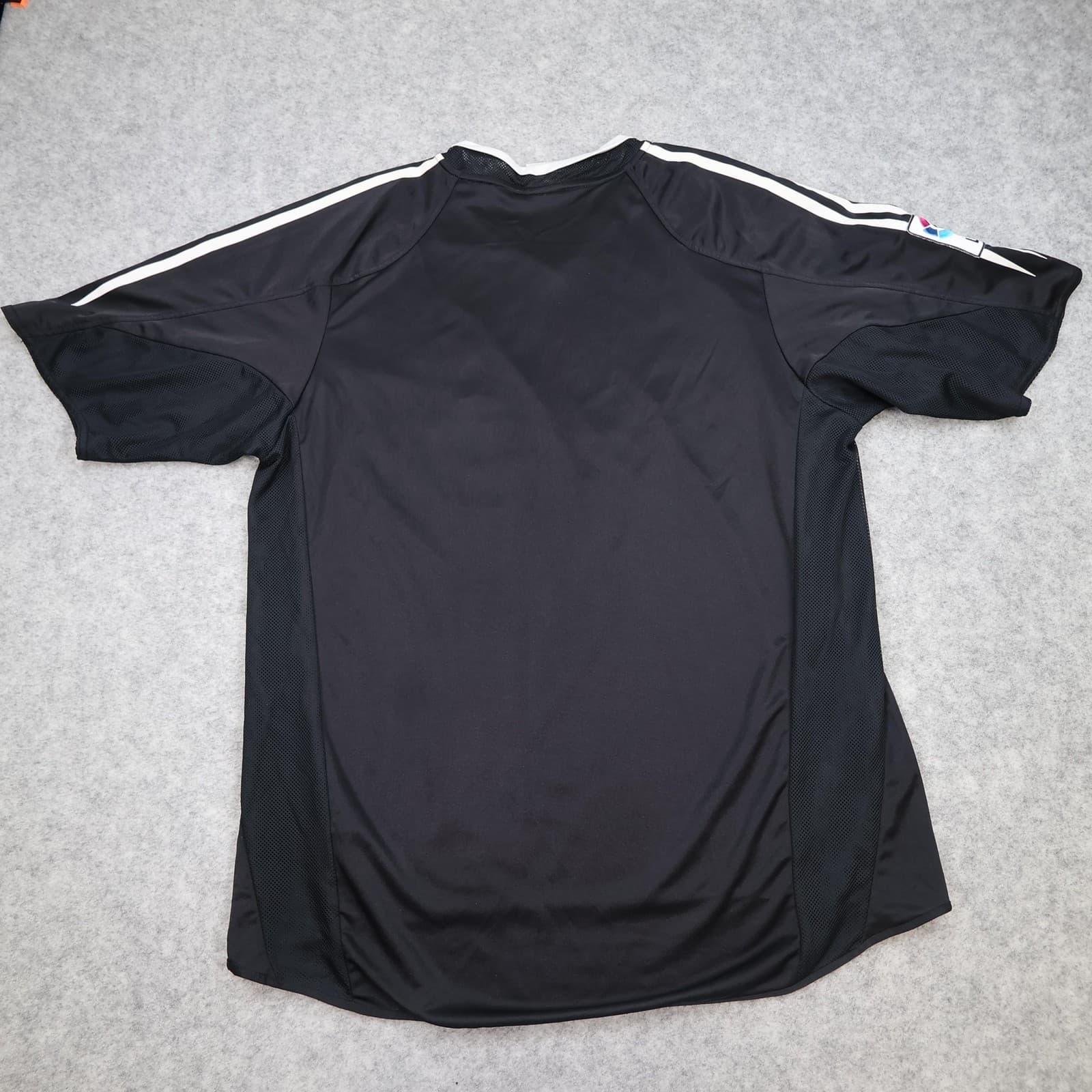 Vintage Real Madrid Shirt Mens Large Black Away 2003 2004 Adidas Siemens Mobile photo 2