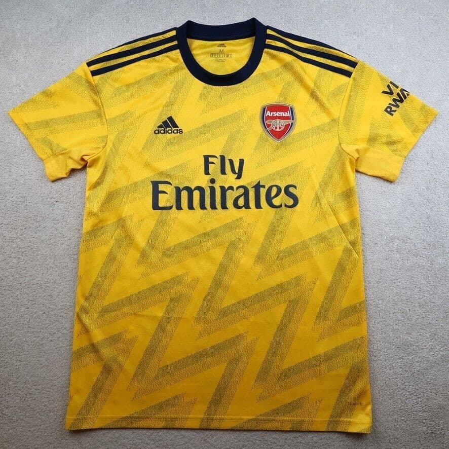 Arsenal Shirt Medium Yellow Away Kit 2019 2020 Adidas Soccer Jersey Saka 77 photo 2