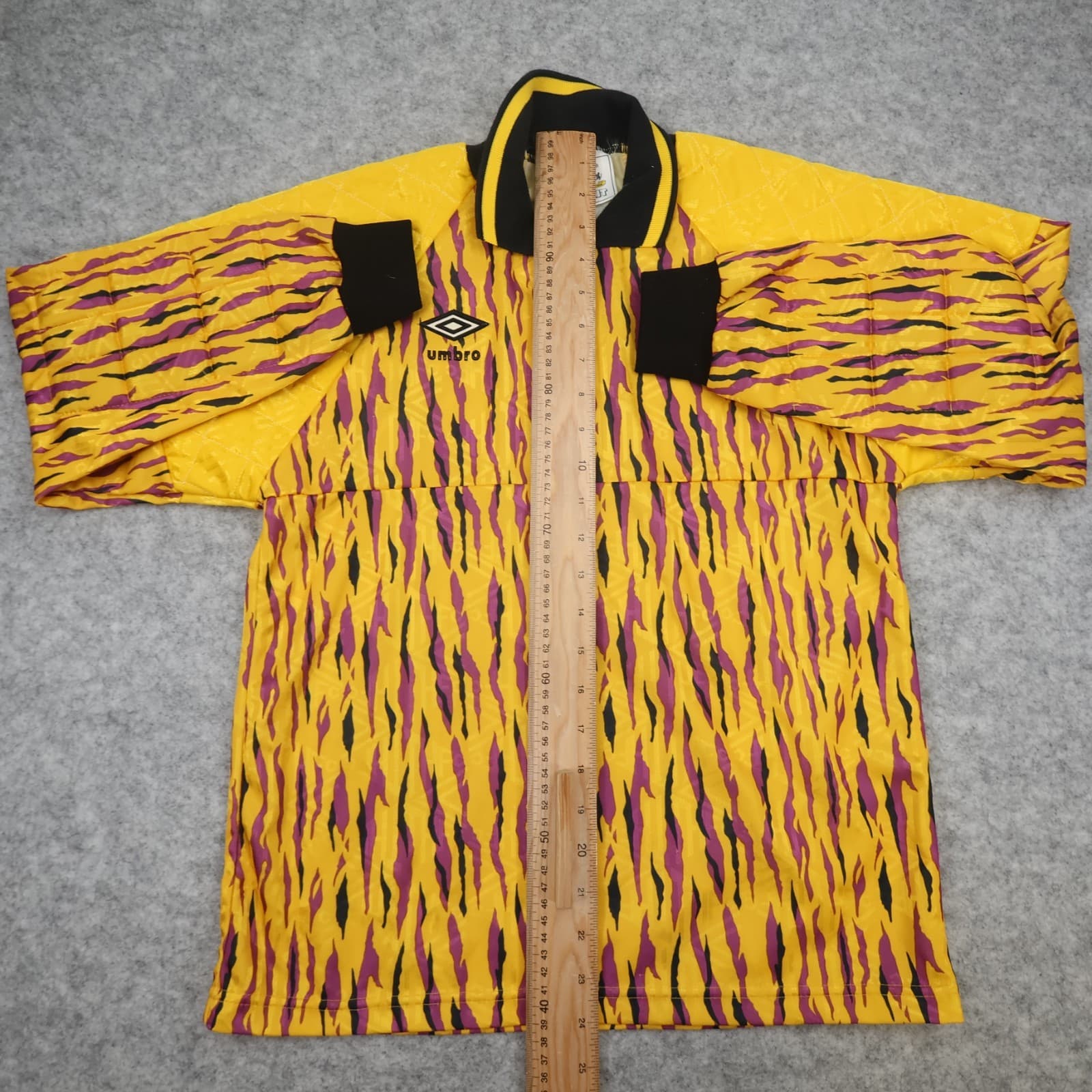 Vintage Tottenham Hotspur Shirt Small Yellow GoalKeeper Kit 1991 1993 Umbro 90s photo 10