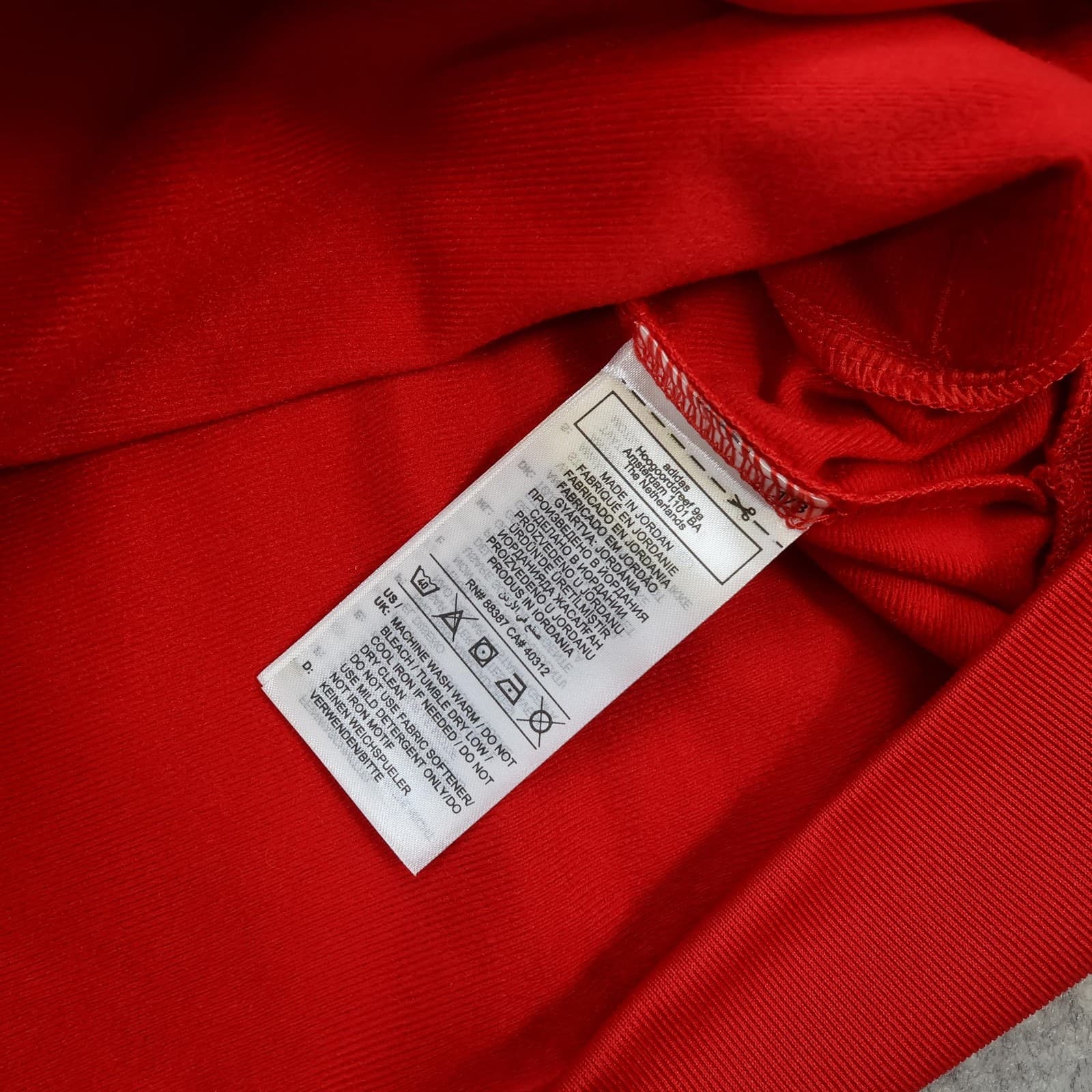 Manchester United Jacket Mens Large Red 2023 2024 Adidas Tezos Track Top photo 6