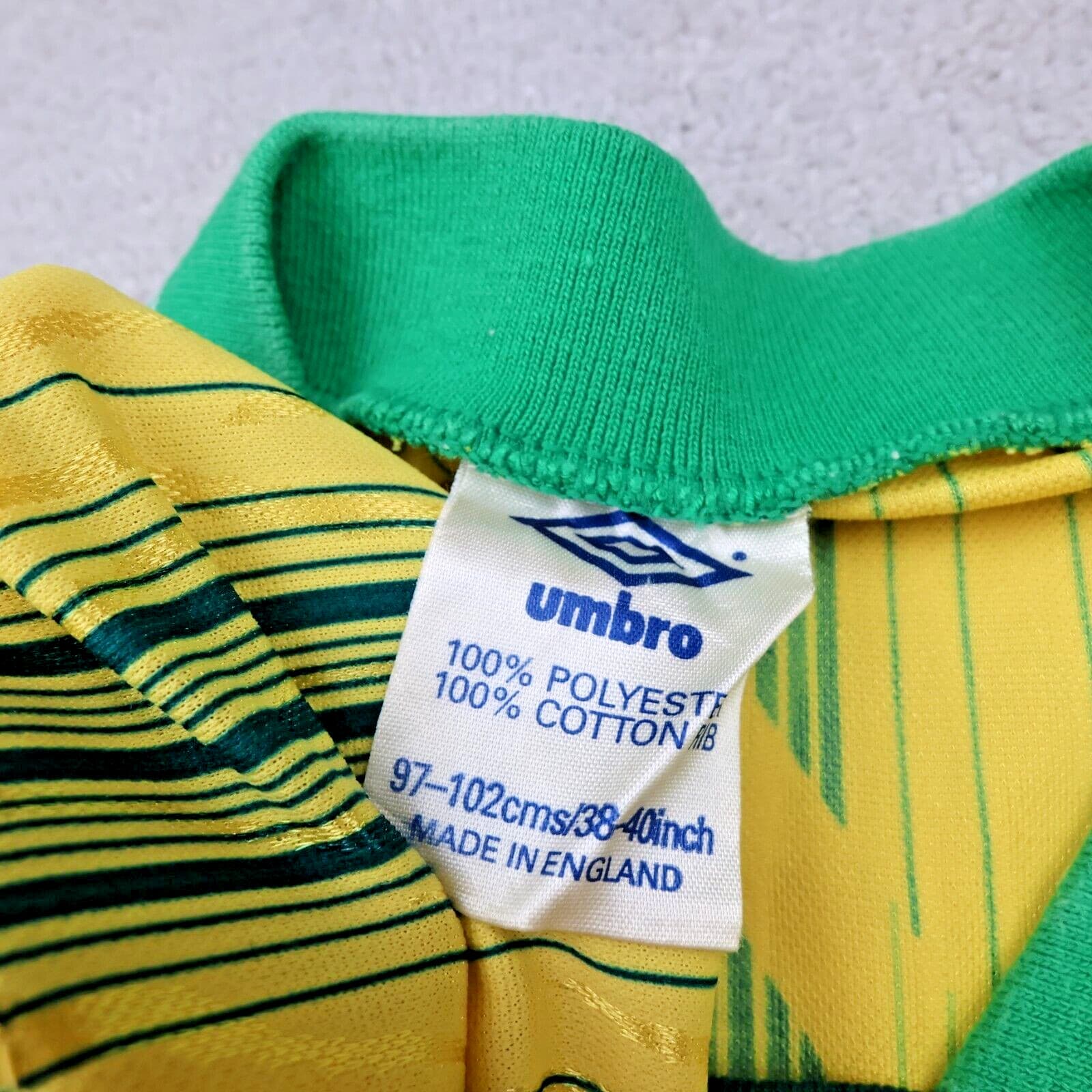 Vintage Celtic Football Shirt Large Yellow Home Kit 1989 1990 Umbro Jersey 38 40 photo 8