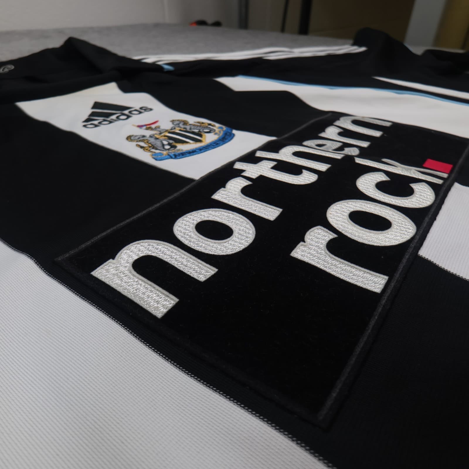 Newcastle United Shirt Extra Large Black Home Kit 2007 2009 Adidas Soccer Jersey photo 6