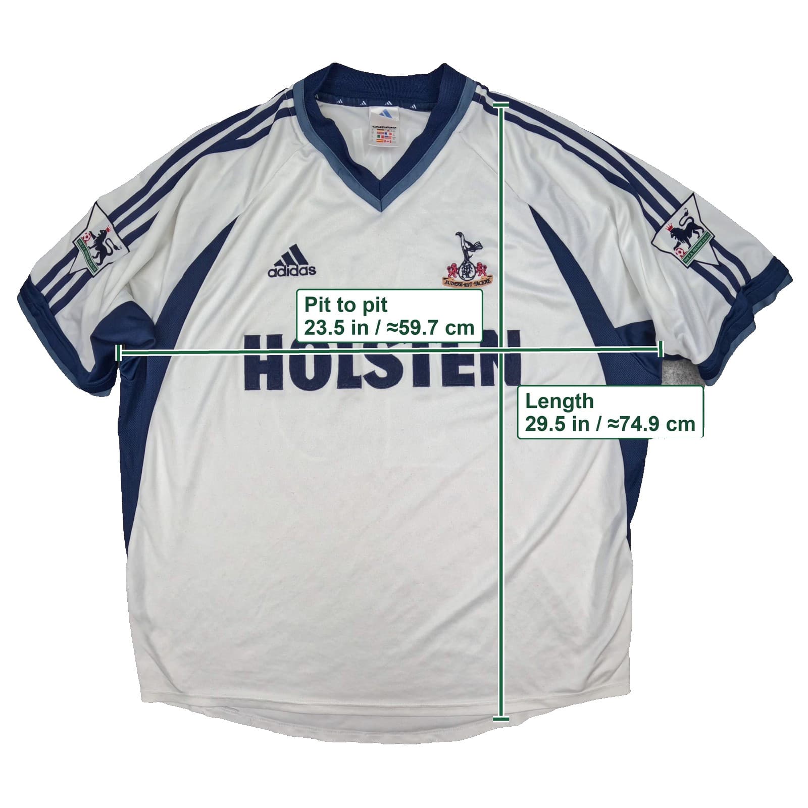Tottenham Hotspur Shirt Extra Large White Home 2001 2002 adidas Ledley King 26 photo 3