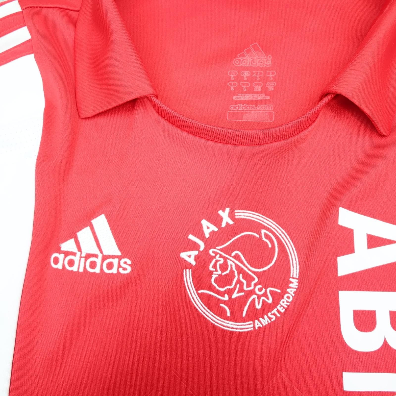Ajax Shirt Mens Large White Red Long Sleeve 2006 2007 Adidas ABN AMRO Jersey photo 4