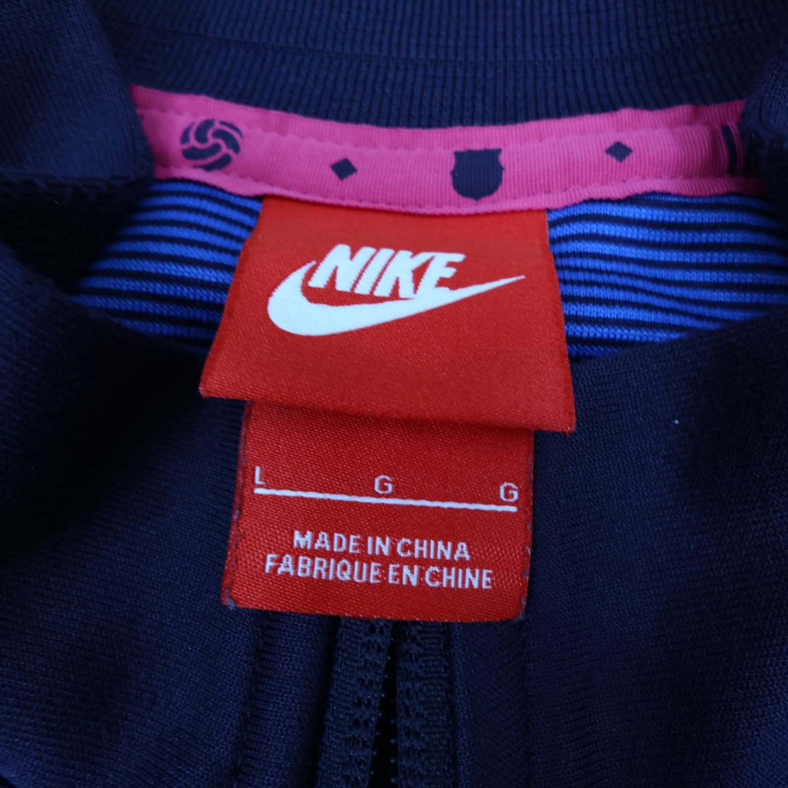 Barcelona Tracksuit Large Training Jacket Nike Track Mens Blue 2016 2017 Zipped photo 6