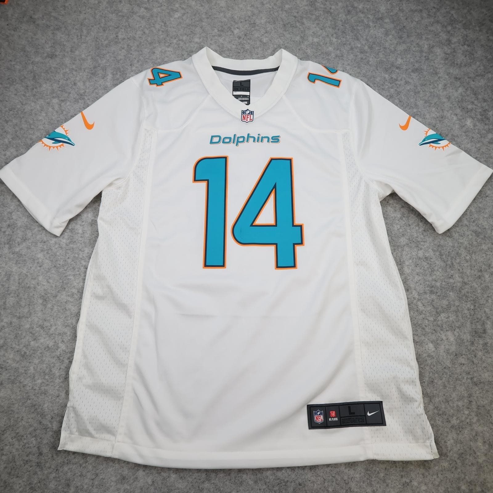 Miami Dolphins Shirt Mens Large White NFL American Football Nike Landry 14 photo 2