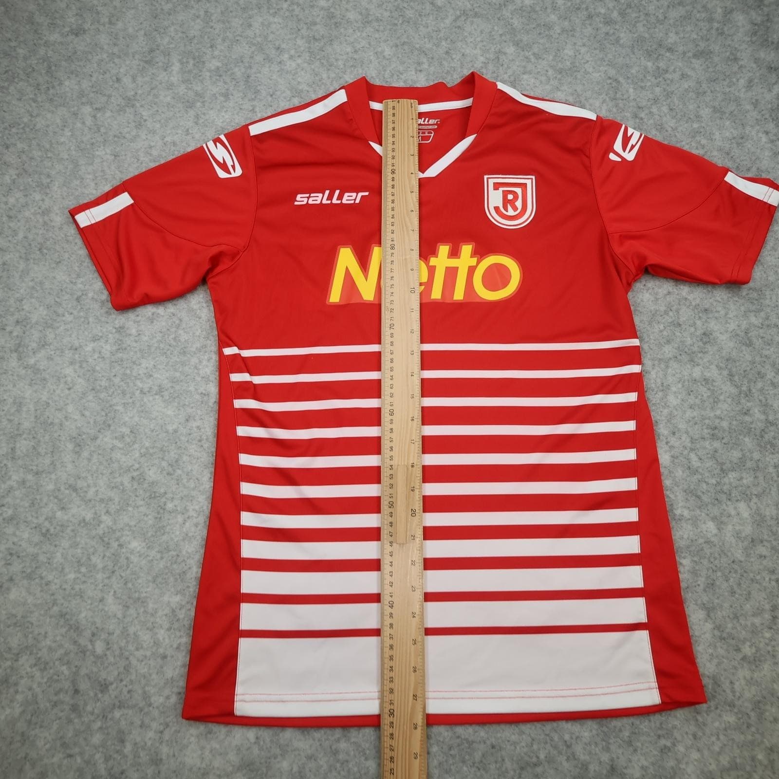 SSV Jahn Regensburg Shirt Mens Medium Red Home Football Saller Netto Jersey photo 11