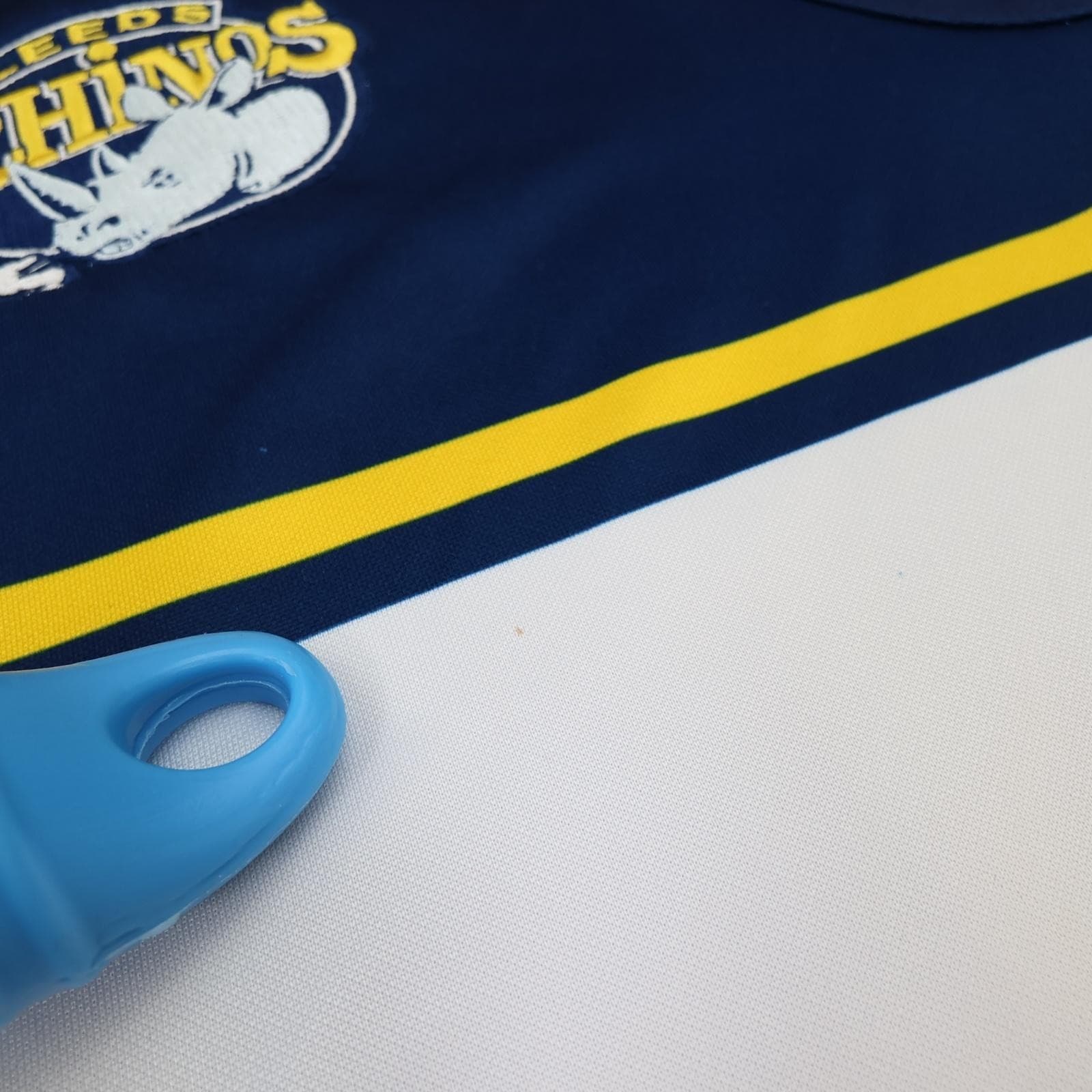 Leeds Rhinos Rugby Shirt Mens 2XL Blue Rugby League Oxen 2023 Jersey photo 8