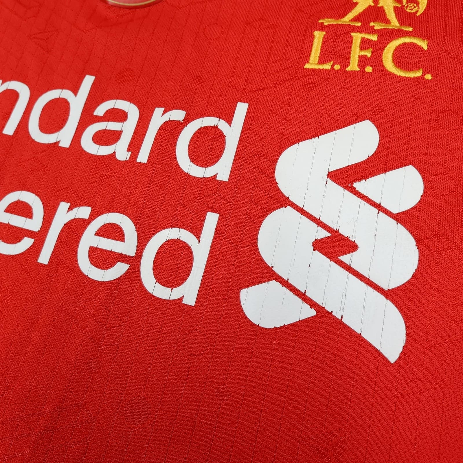 Liverpool Shirt Mens Large Red Home 2014 2015 Football Warrior Soccer Jersey photo 5