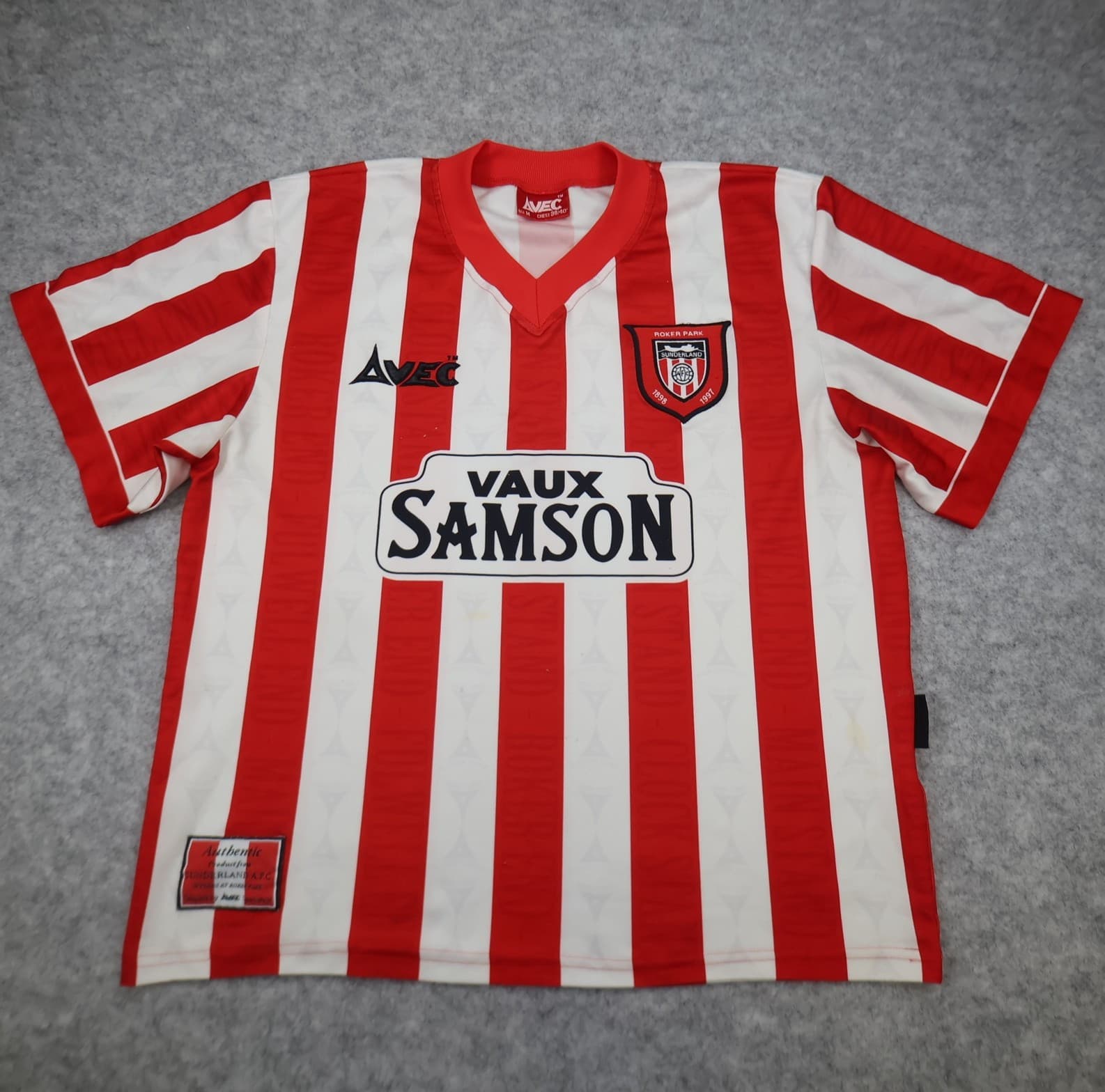 Vintage Sunderland Shirt Medium Red Home Kit 1996 1997 Avec Soccer Jersey