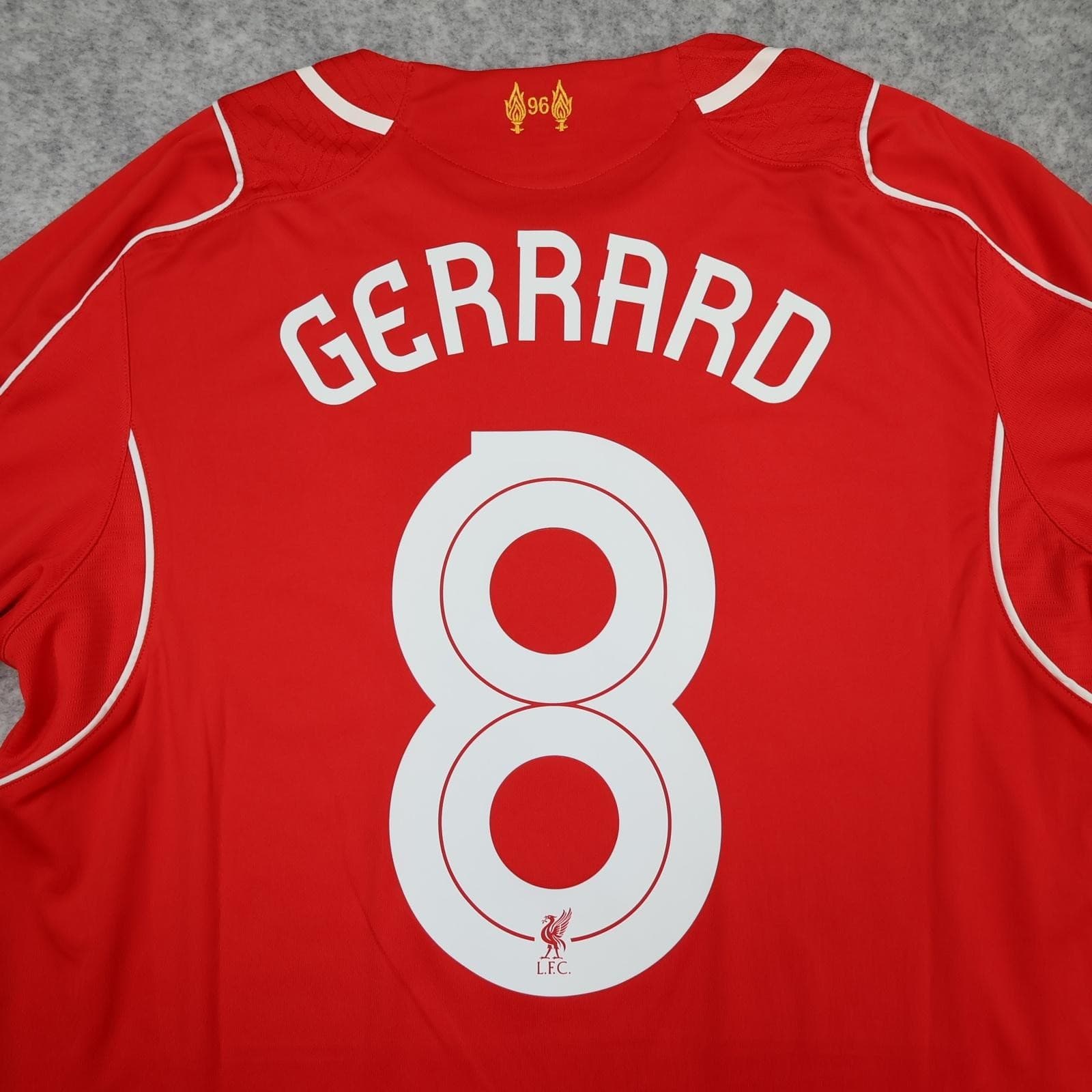 Liverpool Shirt Mens Large Red Home 2013 2014 EPL Football Warrior Gerrard 8 photo 14