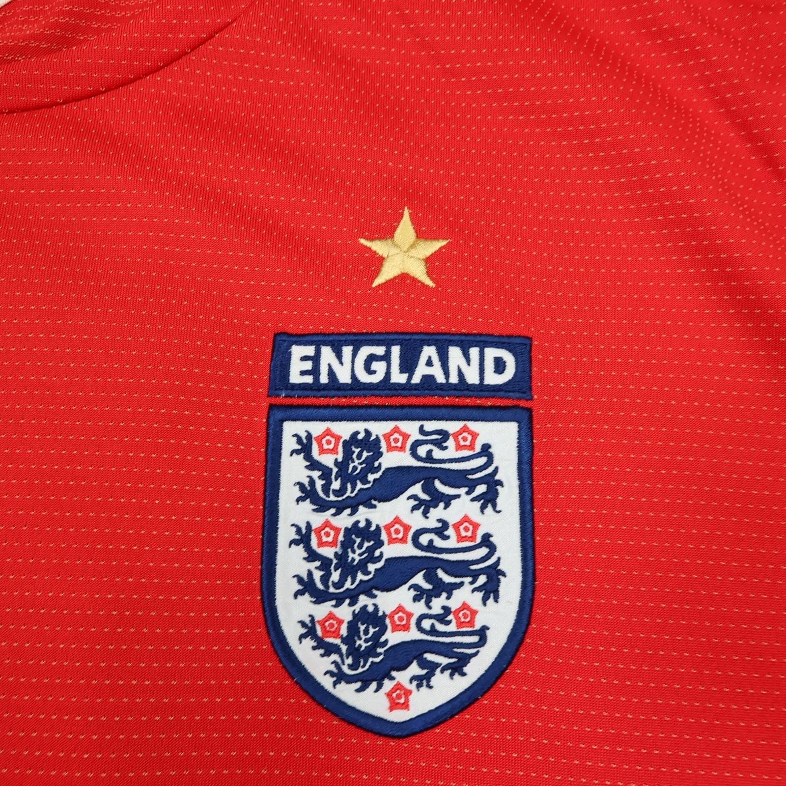 Vintage England Away Shirt Mens XL Red 2004 2006 Football Umbro Beckham 7 Jersey photo 8