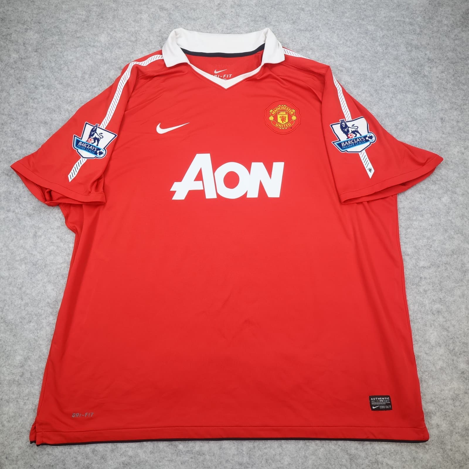 Manchester United Shirt 3XL Red Home Kit 2010 2011 AON Nike Jersey Berbatov 9 photo 2