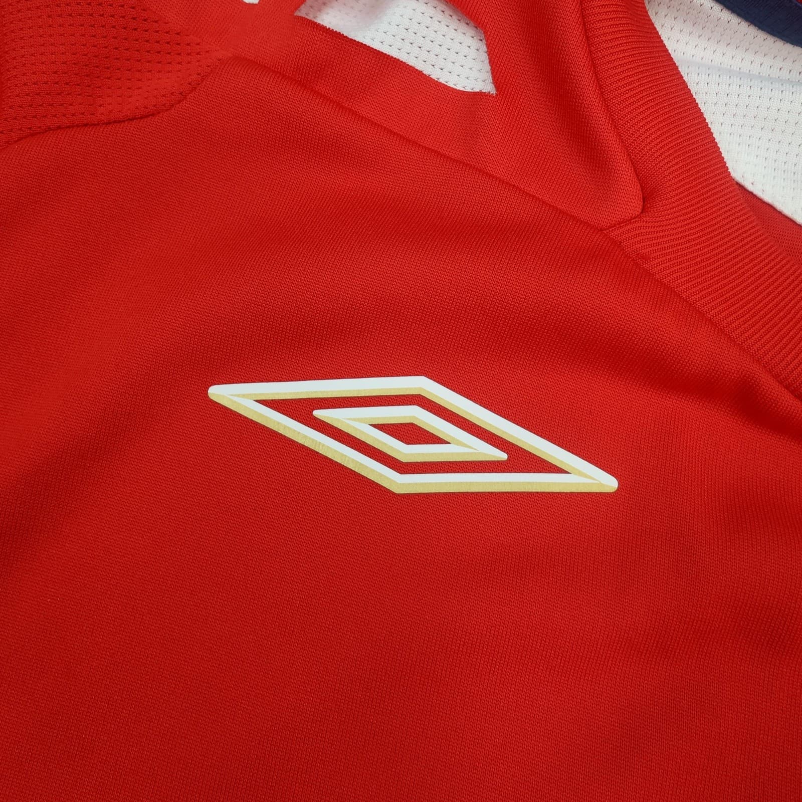 England Away Shirt Mens XL Red 2006 2008 Umbro Soccer Jersey Three Lions Top photo 11