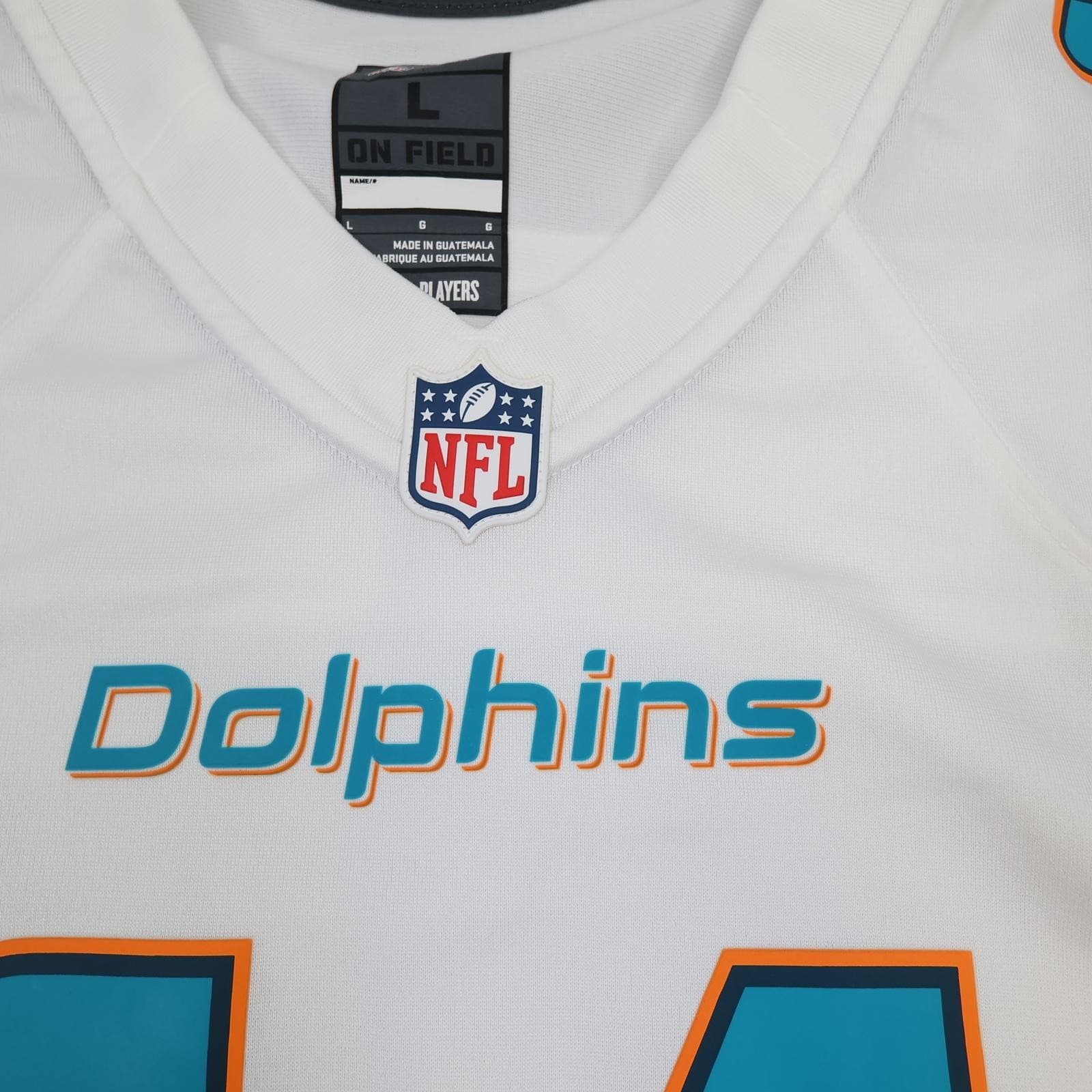 Miami Dolphins Shirt Mens Large White NFL American Football Nike Landry 14 photo 4