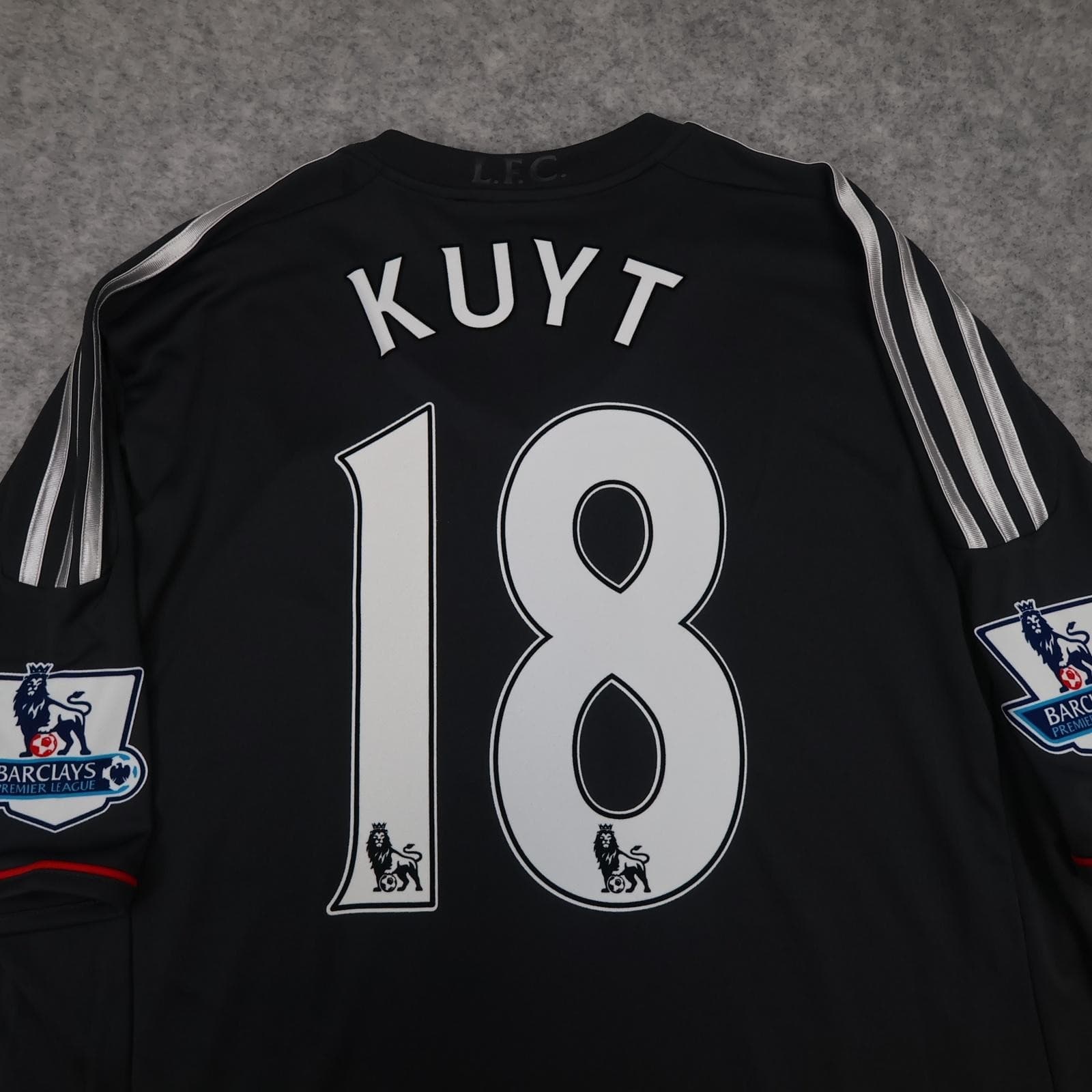 Liverpool Shirt Mens XL Black Away Kit 2011 2012 EPL Football Adidas Kuyt 18 photo 3
