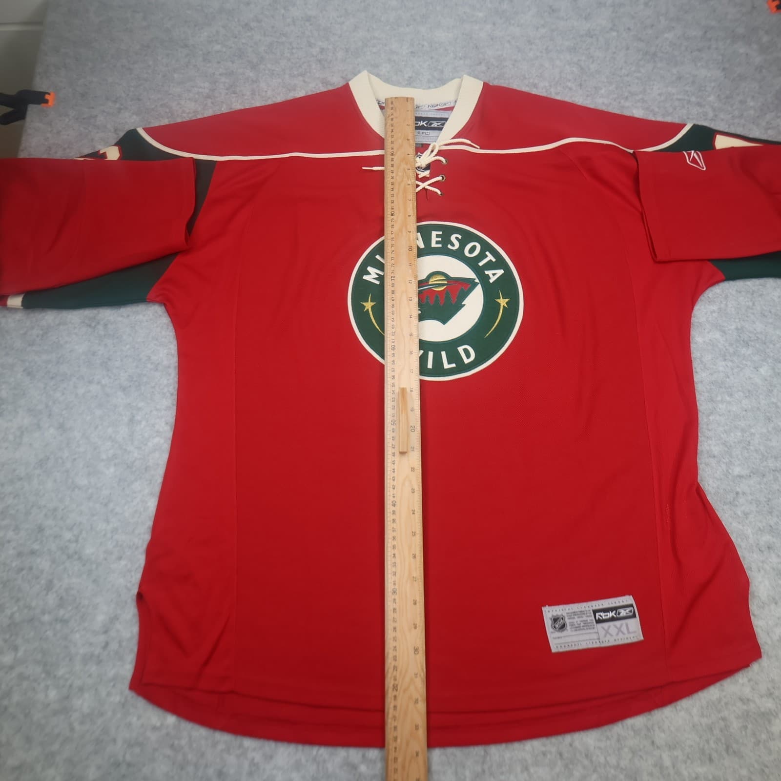 Vintage Minnesota Wild Jersey 2XL Red Reebok NHL Ice Hockey Brian Rolston Woven photo 8