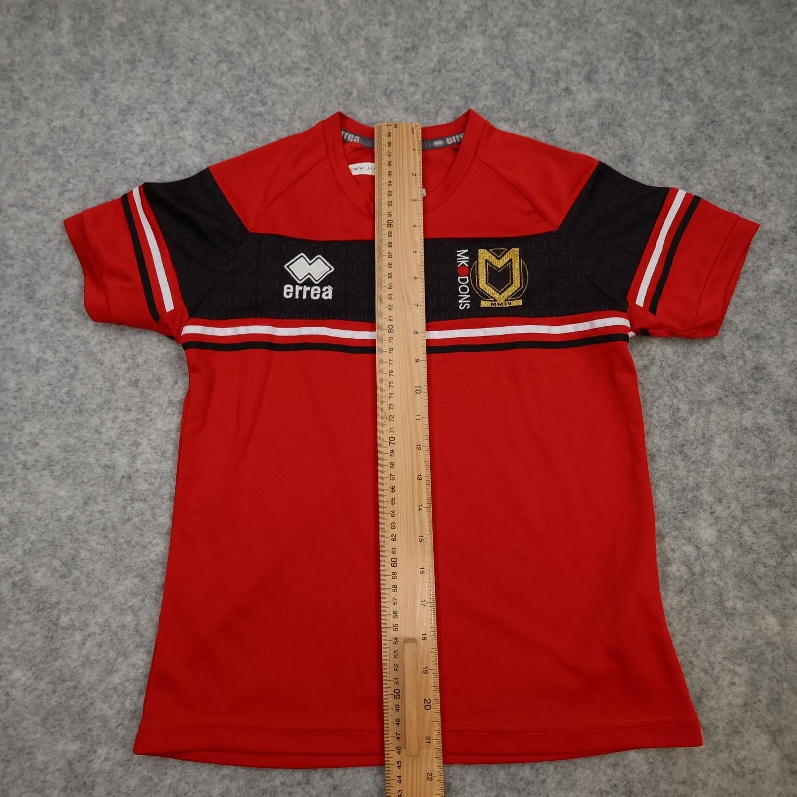 Milton Keynes Dons Training Shirt Youth XXS Red EFL Football Errea Jersey photo 9