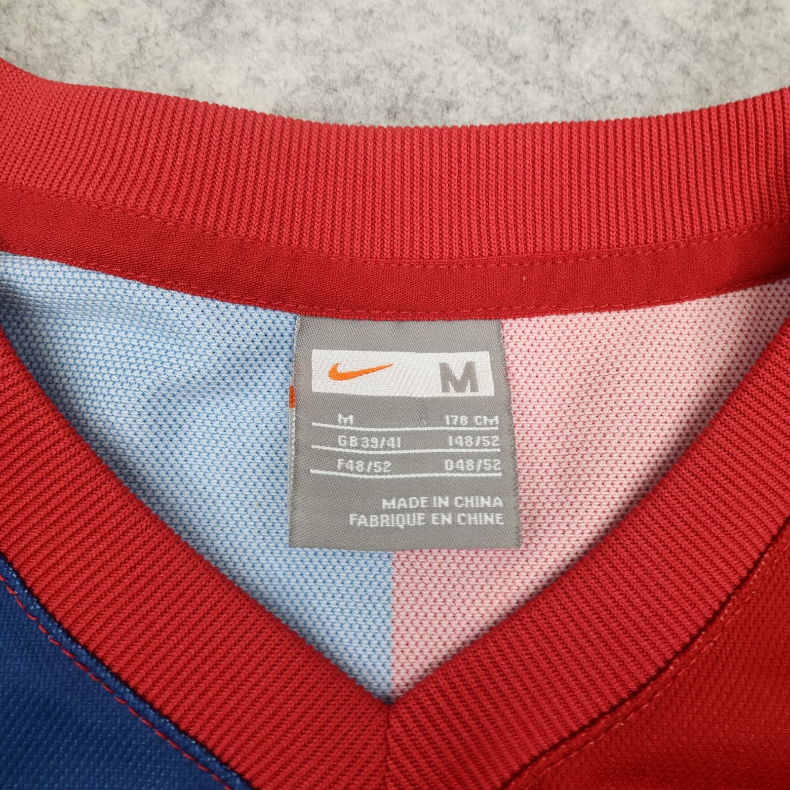 Vintage Barcelona Shirt Medium Red Home Kit 2008 2009 Nike Jersey Football photo 5