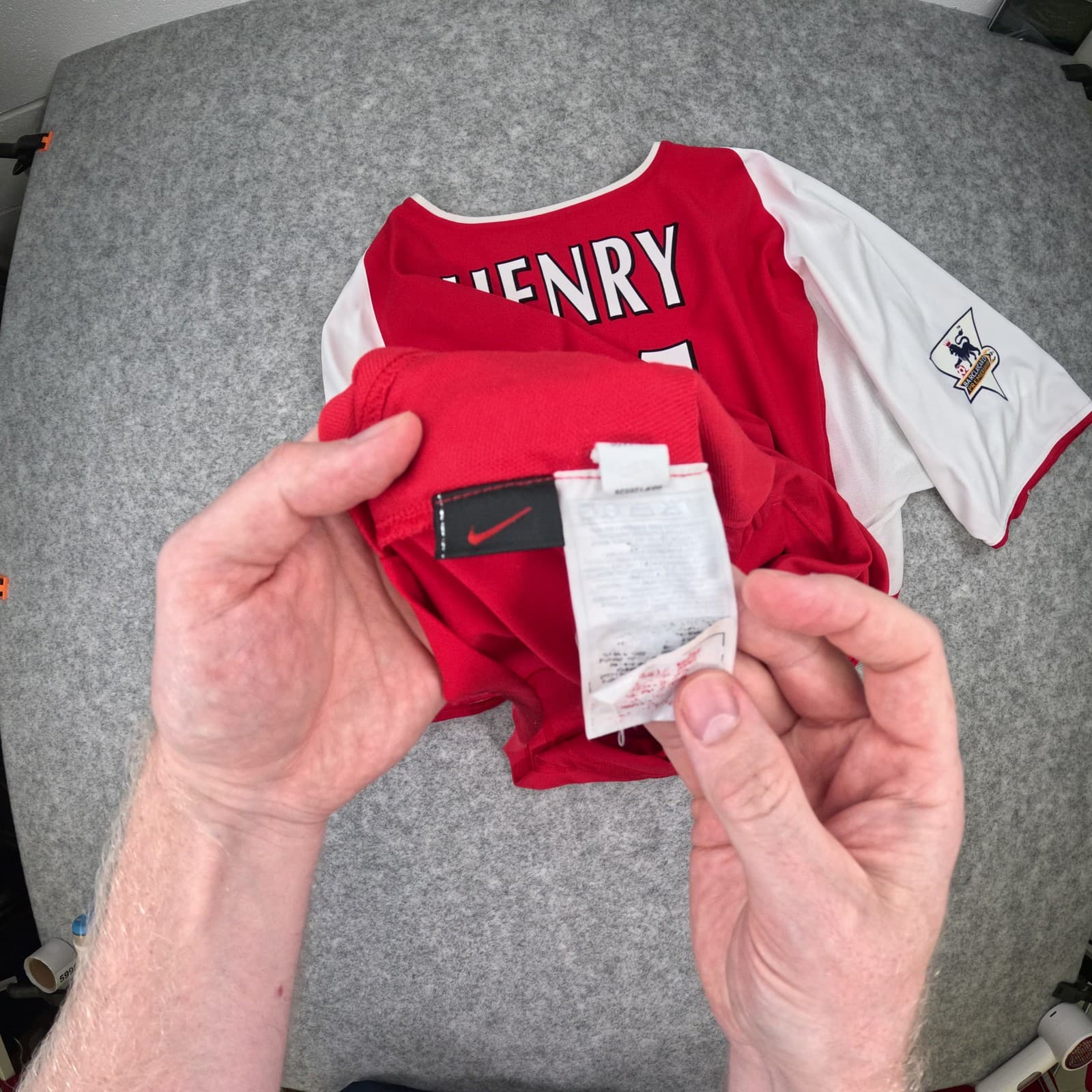 Arsenal Football Shirt Extra Large Red Home 2002 2004 Nike Thierry Henry Jersey photo 3