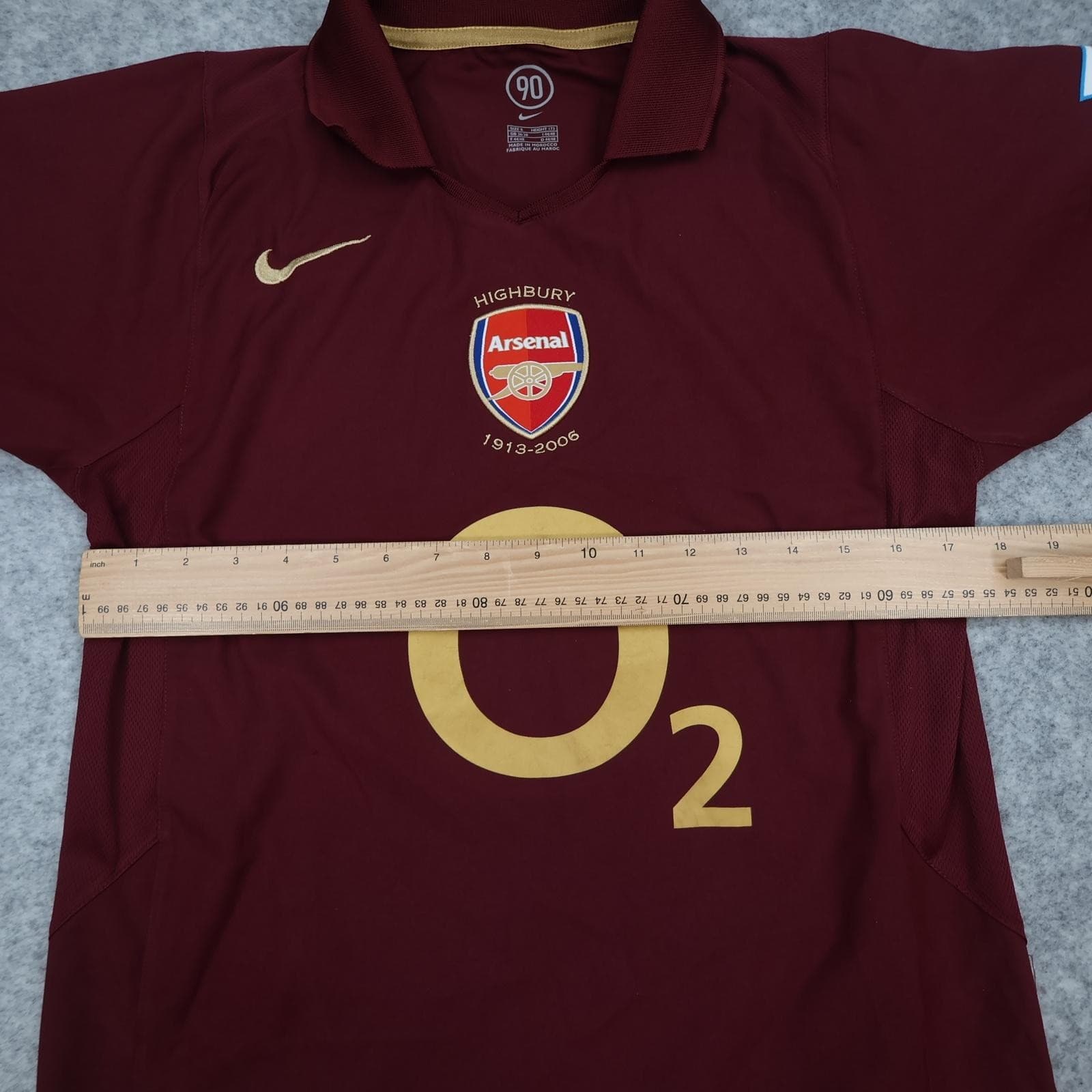 Vintage Arsenal Shirt Mens Small Red Home 2005 2006 Nike O2 Gilberto 19 Highbury photo 14