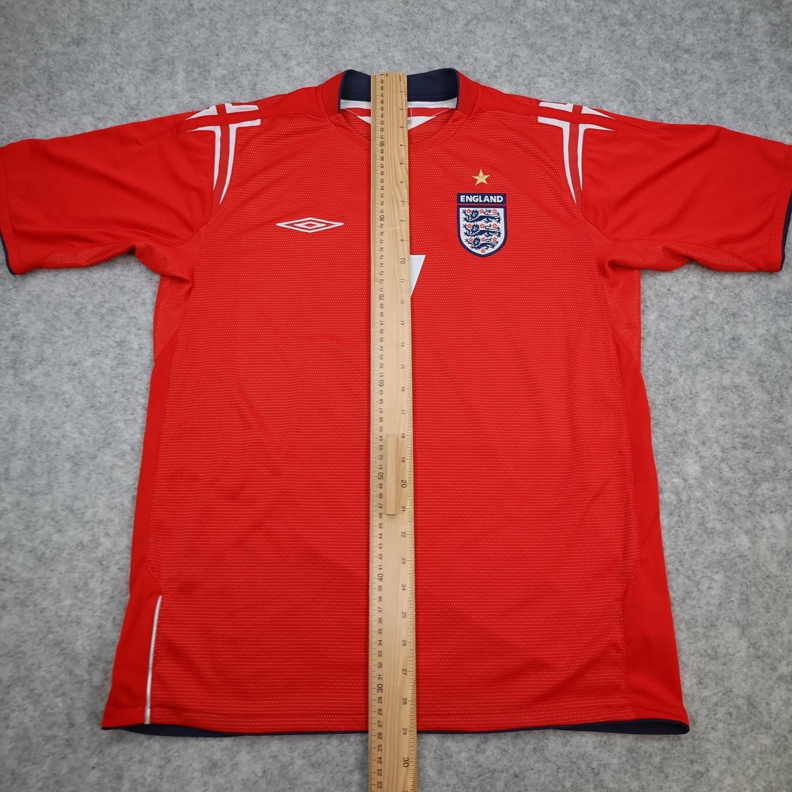 Vintage England Away Shirt Mens Medium Red 2004 2006 Football Umbro Beckham 7 photo 10