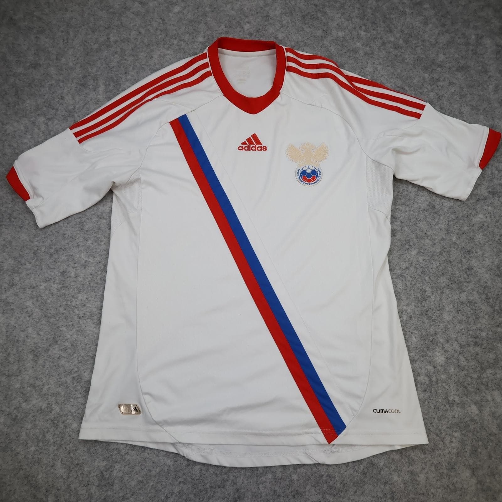 Russia Away Shirt Mens Medium White 2012 2013 Football Adidas Climacool Jersey