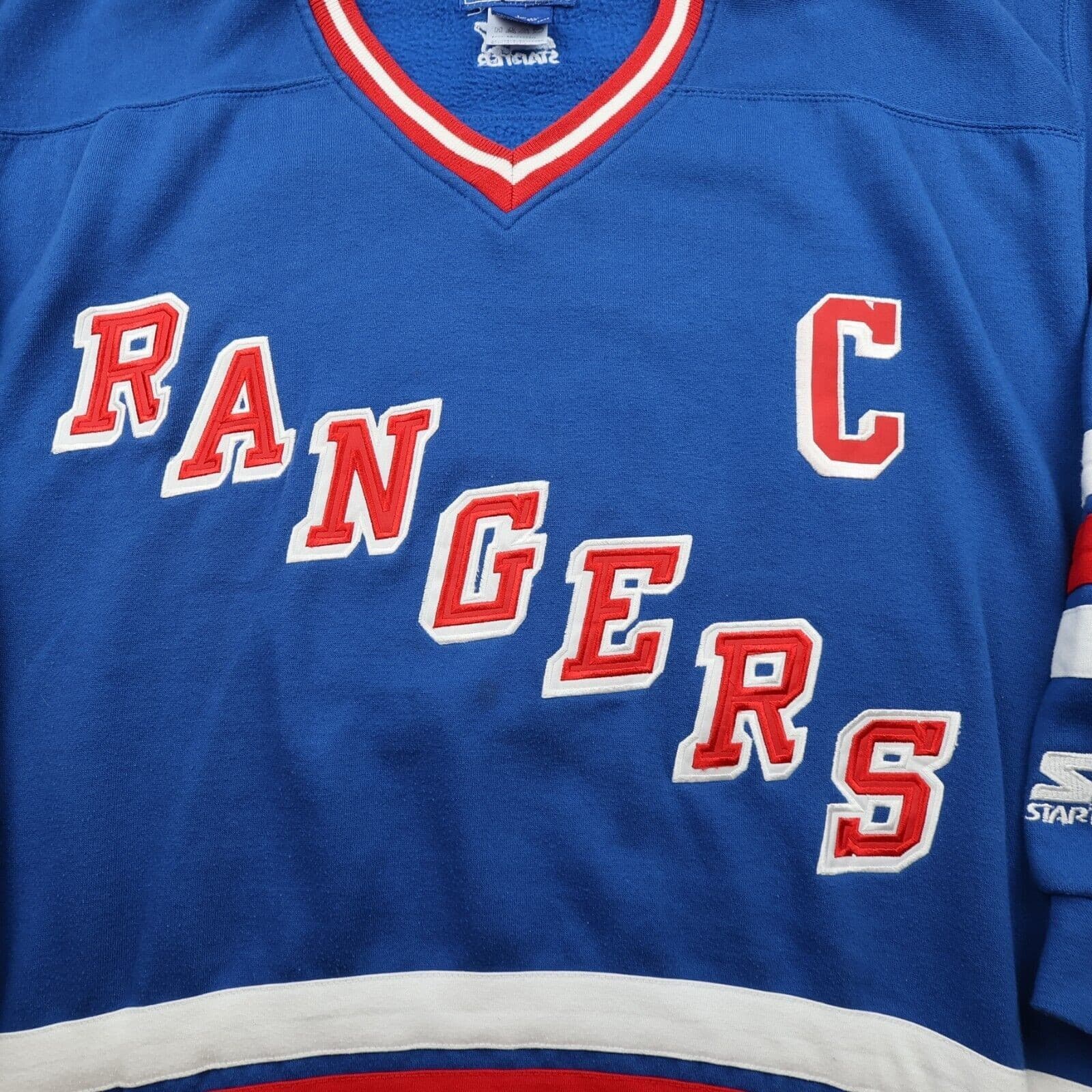 Vintage New York Rangers Jersey Large Starter NHL 1996 1997 90s Mark Messier photo 3