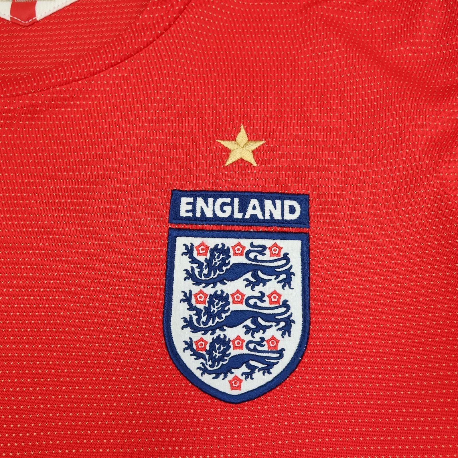 Vintage England Away Shirt Mens XL Red 2004 2006 Football Umbro Beckham 7 Jersey photo 7