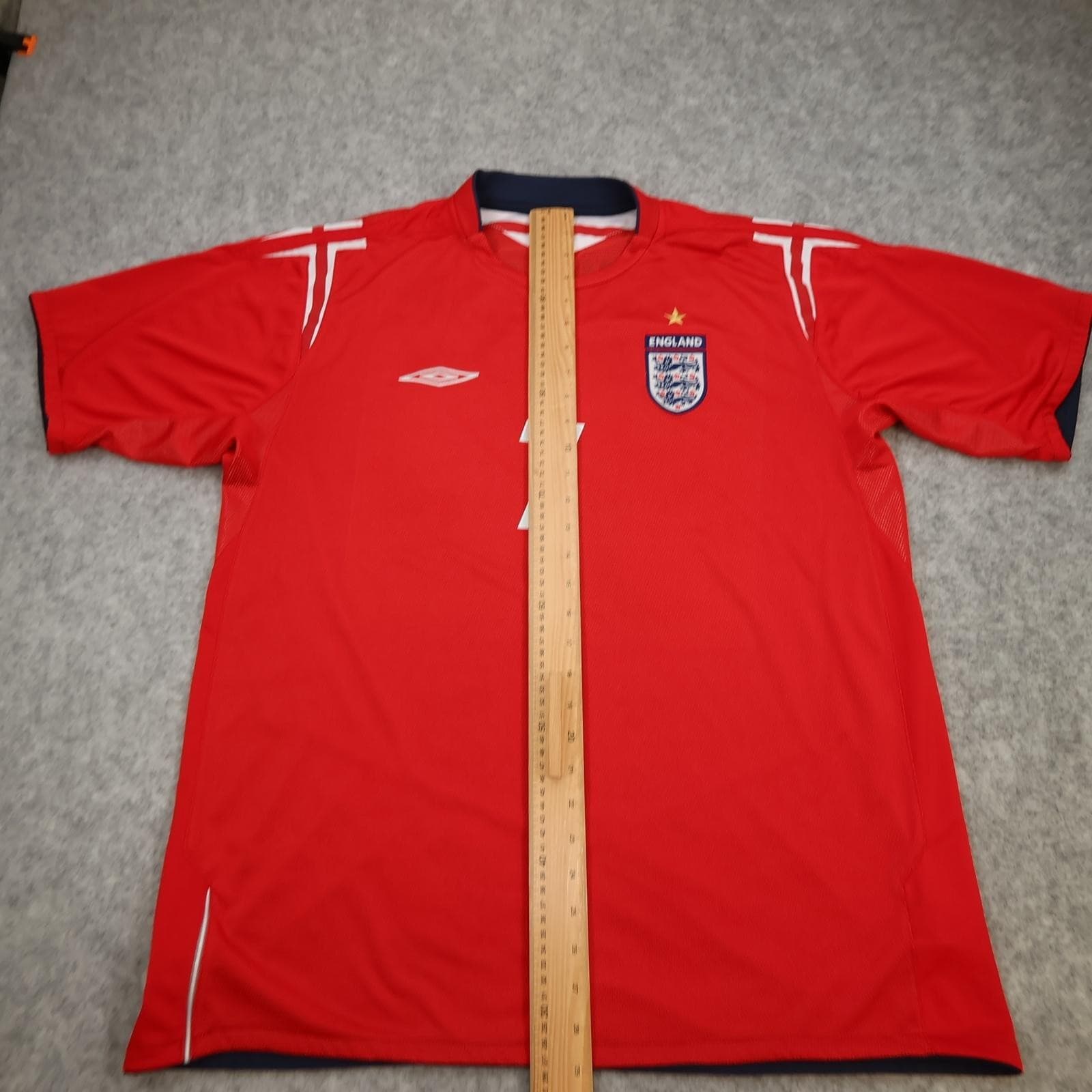 Vintage England Away Shirt Mens 2XL Red 2004 2006 Football Umbro Beckham 7 photo 14