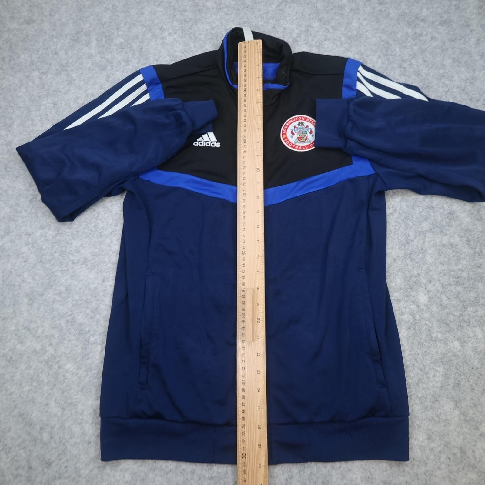 Accrington Stanley Jacket Mens Medium Blue 2018 2019 Football Adidas Track Top photo 10
