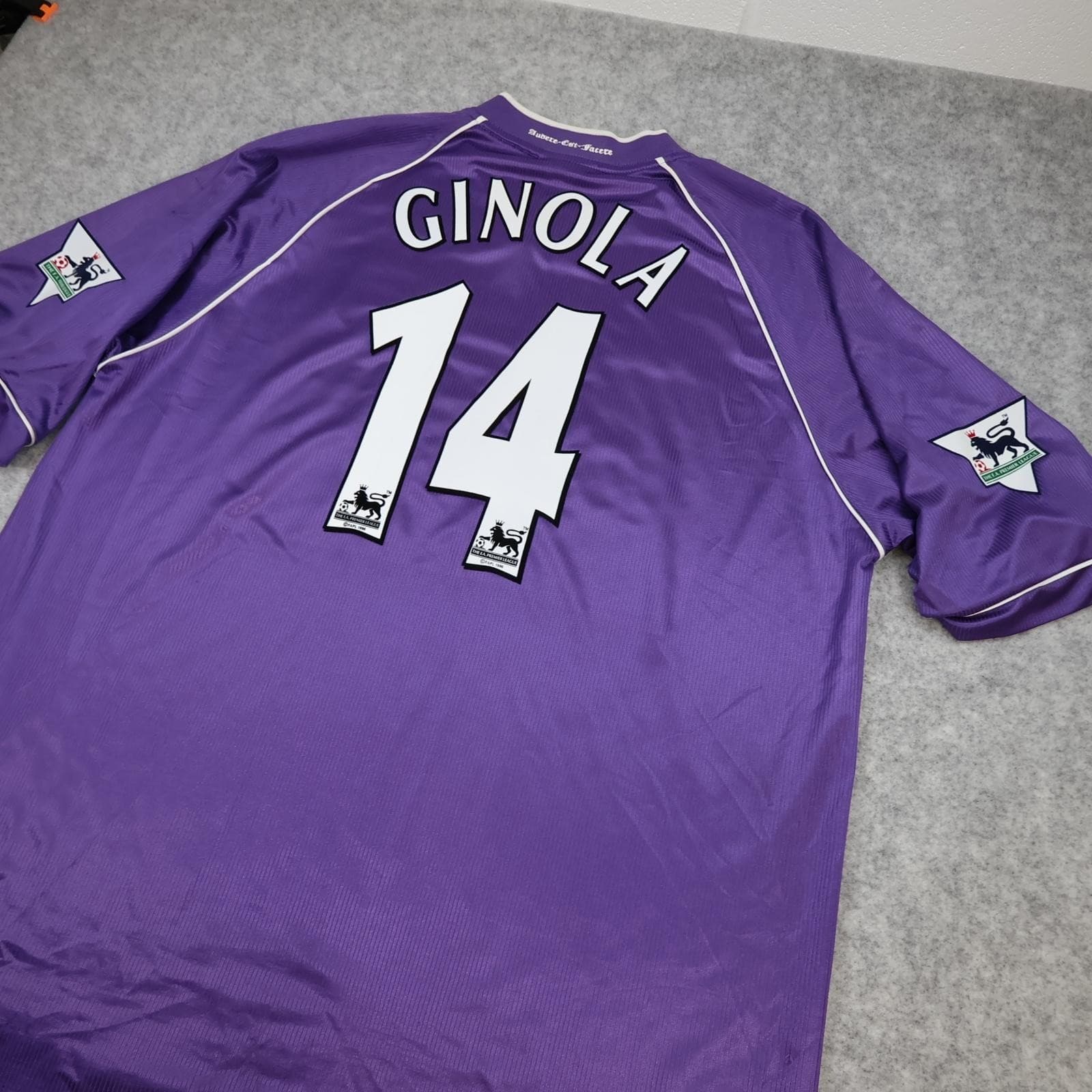 Vintage Tottenham Hotspur Shirt Mens 2XL Purple 1996 1997 Pony Ginola 14 Jersey photo 13