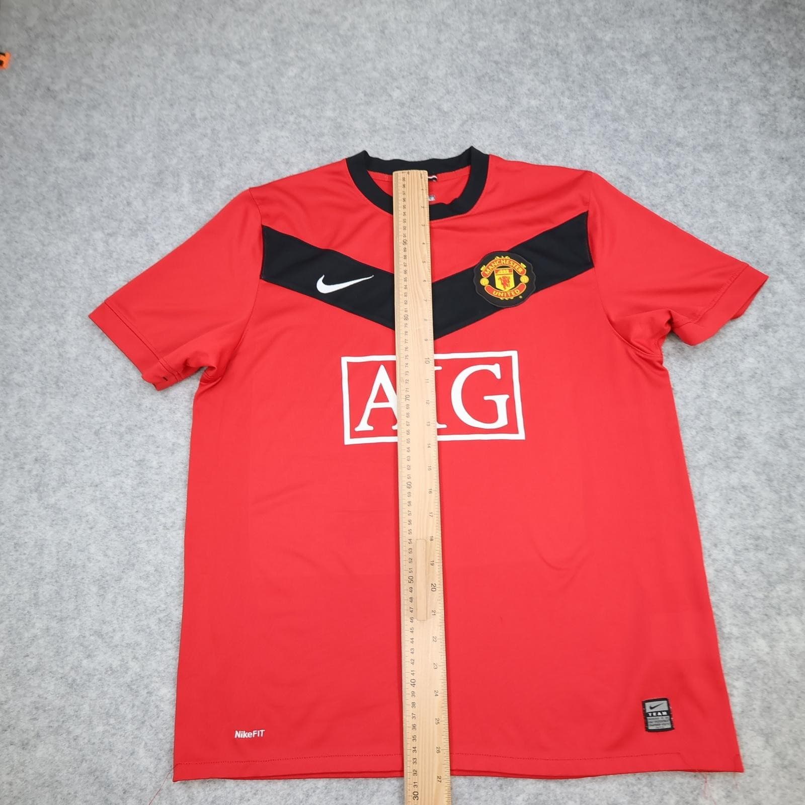 Manchester United Shirt Mens Large Red 2009 2010 Football Nike AIG Berbatov 9 photo 14