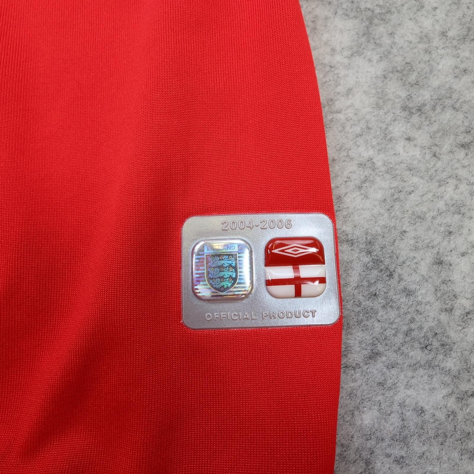 Vintage England Away Shirt Mens XL Red 2004 2006 Football Umbro Beckham 7 photo 5