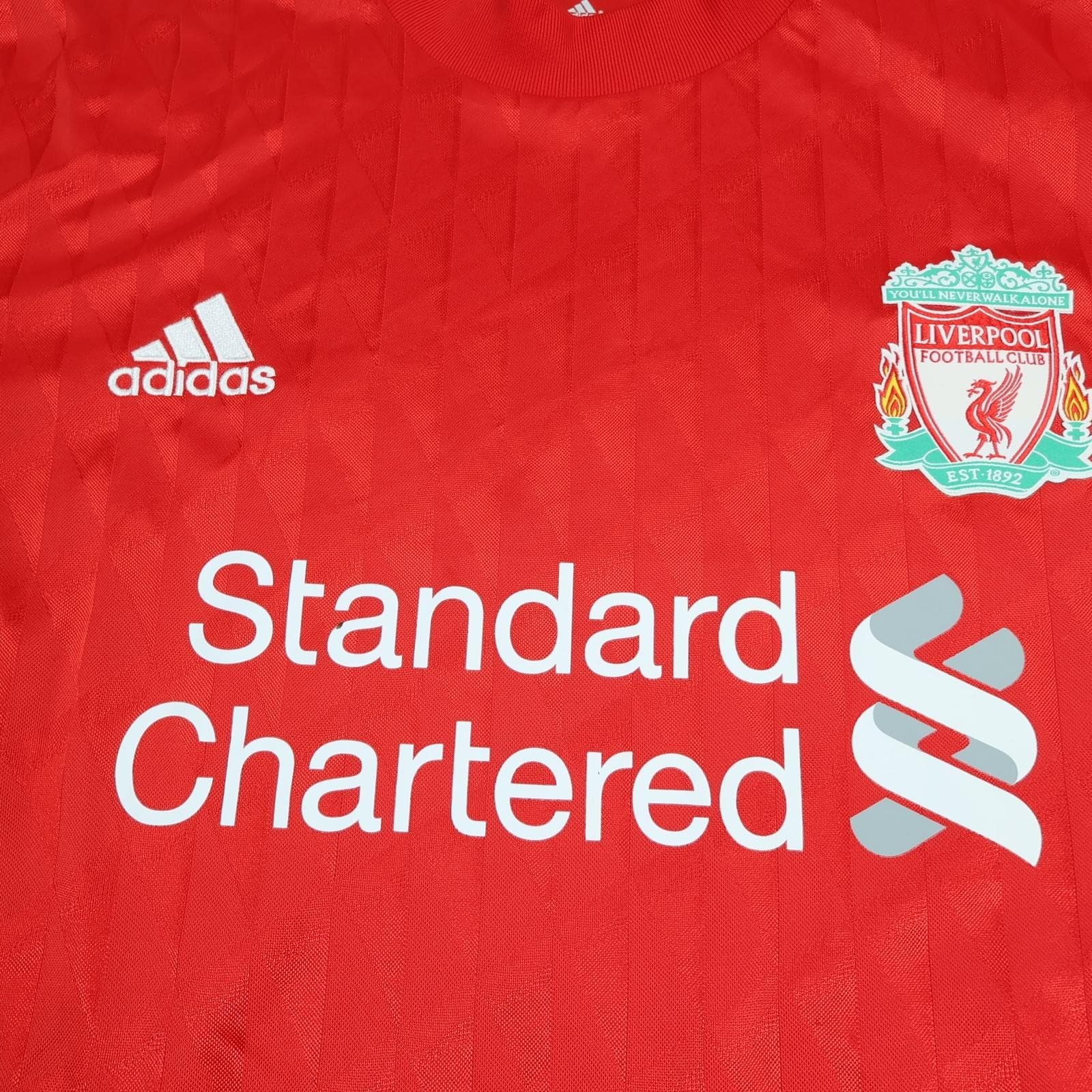 Liverpool Shirt Mens Large Red Home 2010 2012 Football Adidas Jersey Torres 9 photo 3