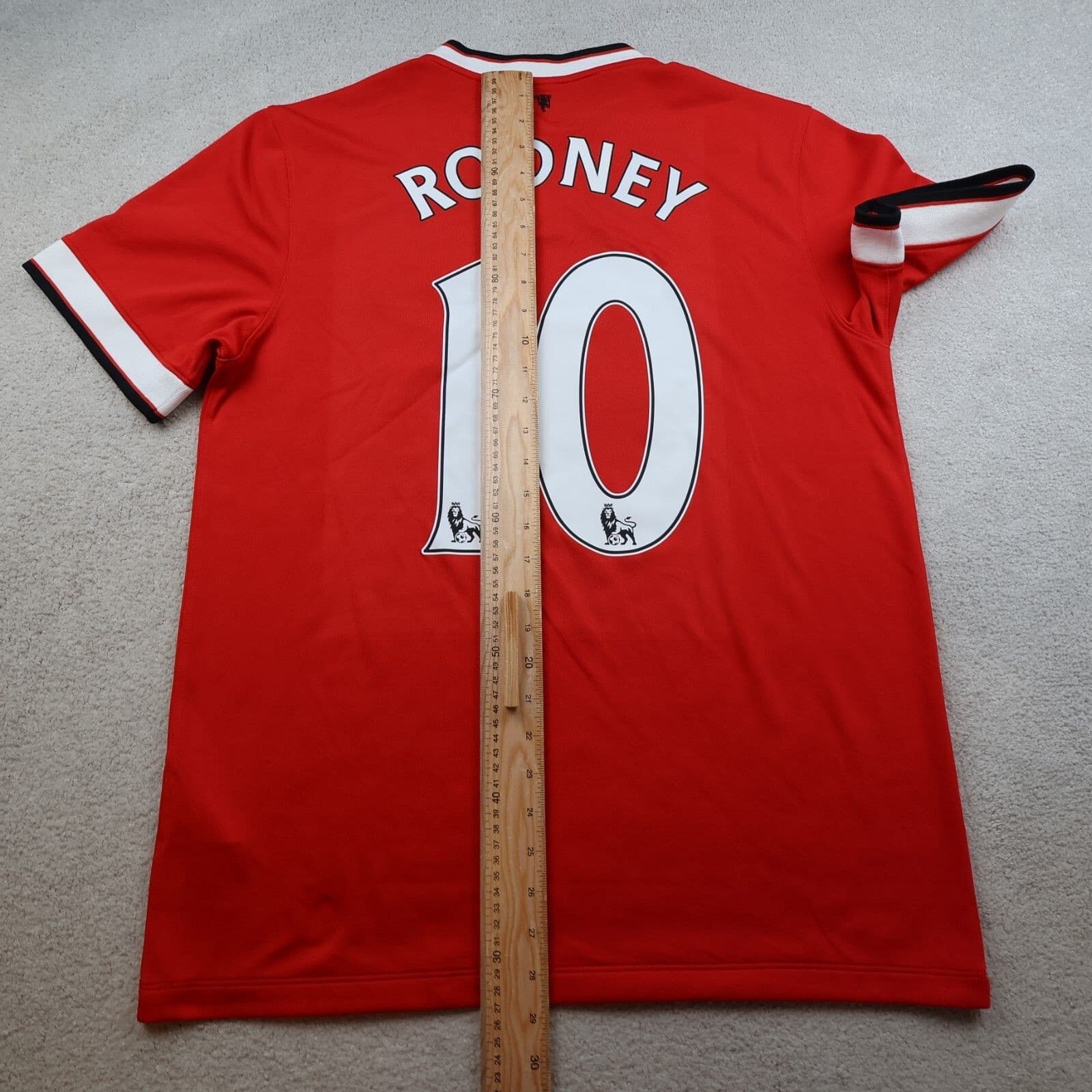 Manchester United Shirt Large Red Home Kit 2014 2015 Adidas Jersey Wayne Rooney photo 10