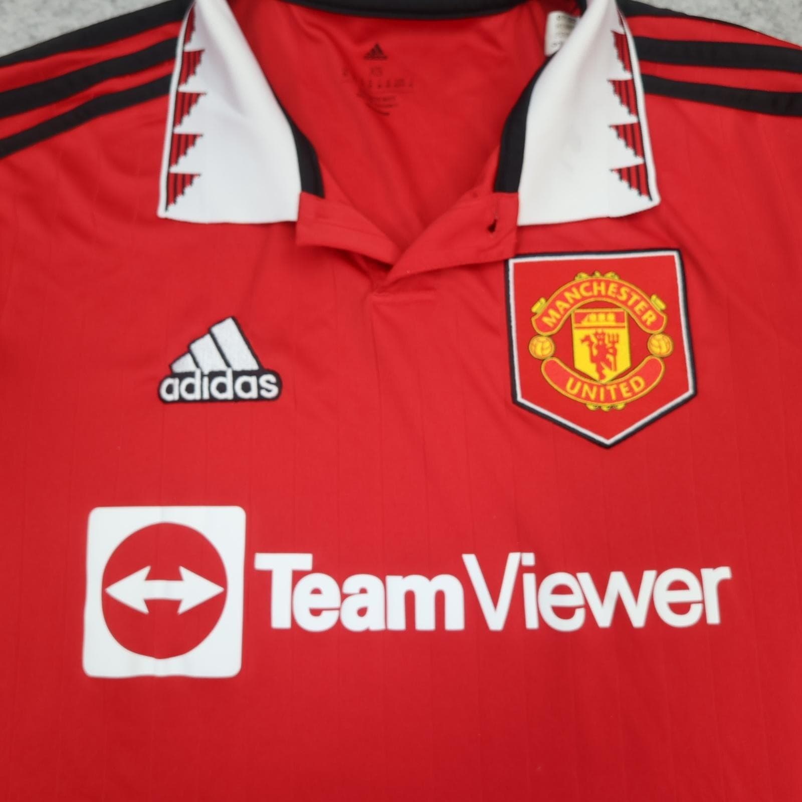 Manchester United Shirt Mens XS Home 2022 Football Jersey Adidas TeamViewer photo 4