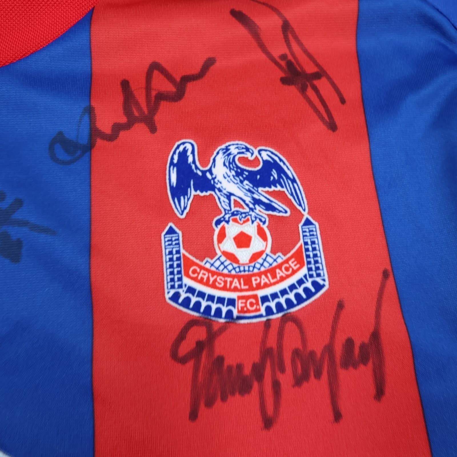 Crystal Palace Shirt Medium Home Kit 2006 2007 Squad Signed COA Included photo 12